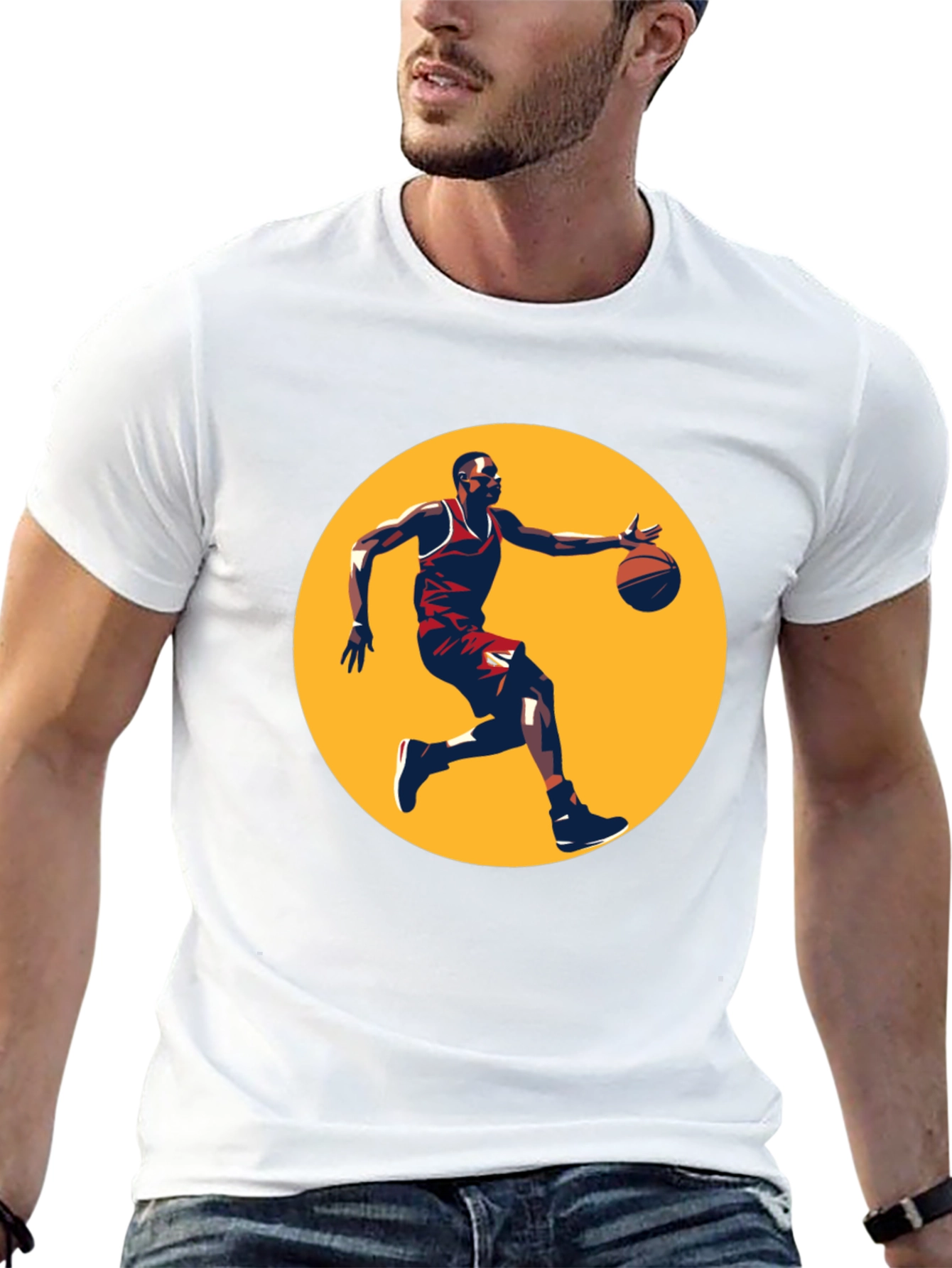 Basketball Player Graphic T-Shirt