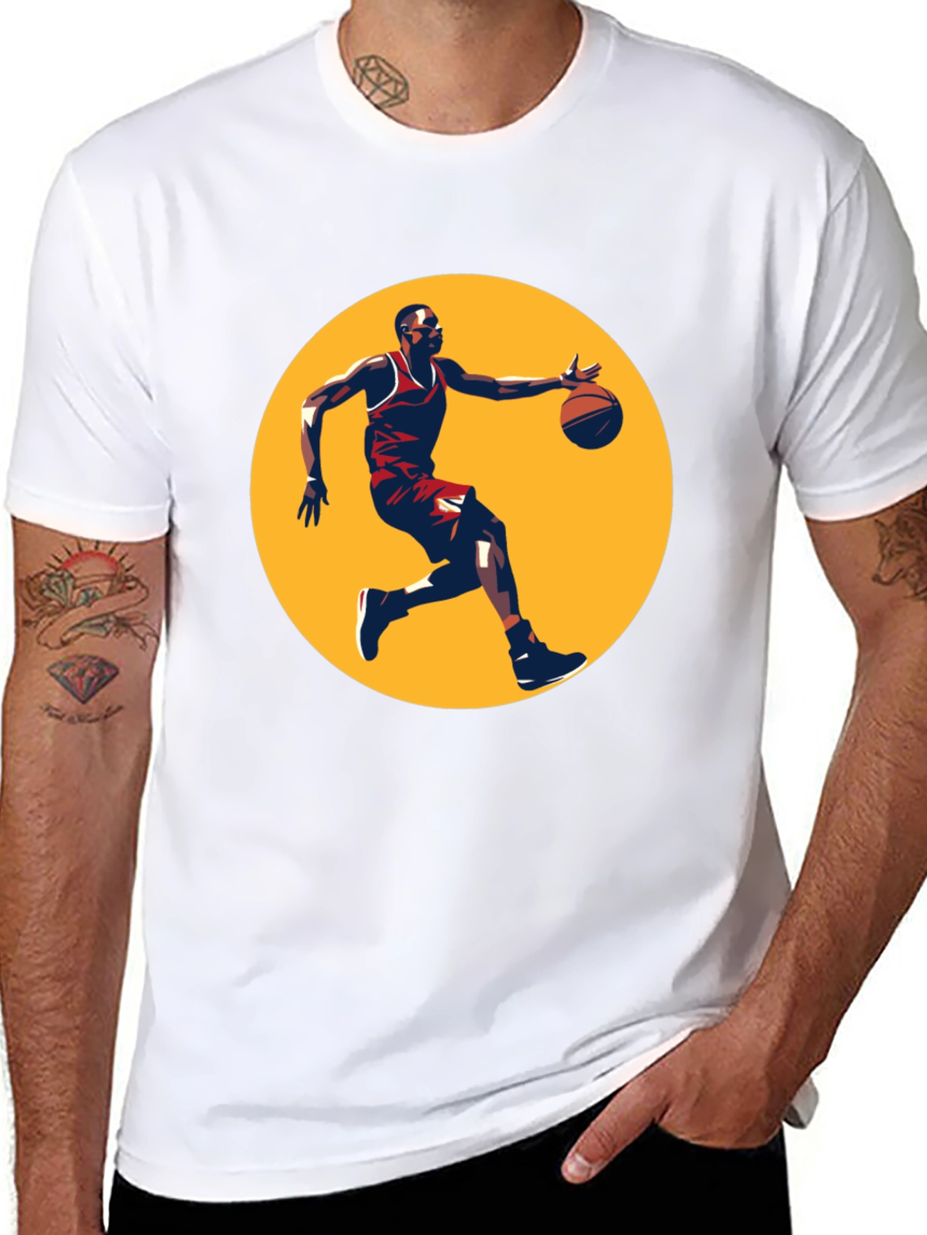 Basketball Player Graphic T-Shirt