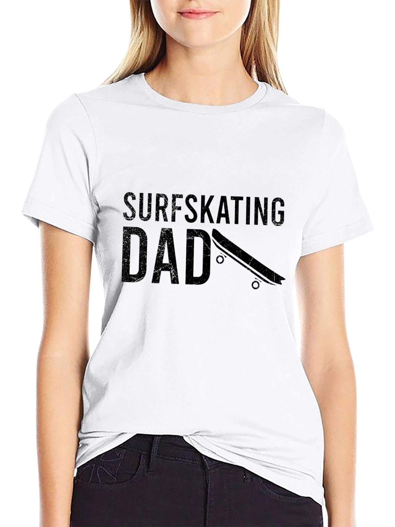 Surfskating Dad T-Shirt | Skateboarding Father Gift