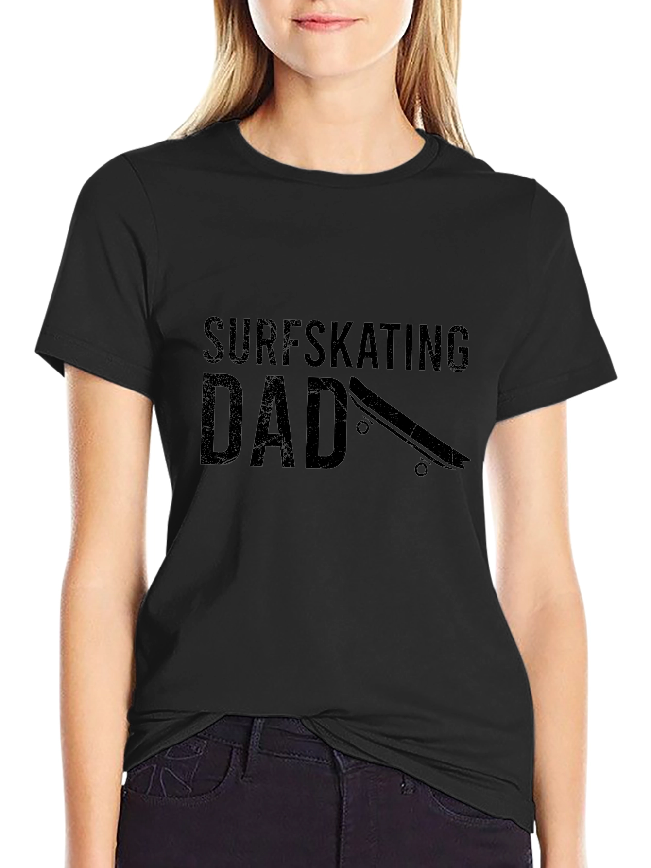Surfskating Dad T-Shirt | Skateboarding Father Gift