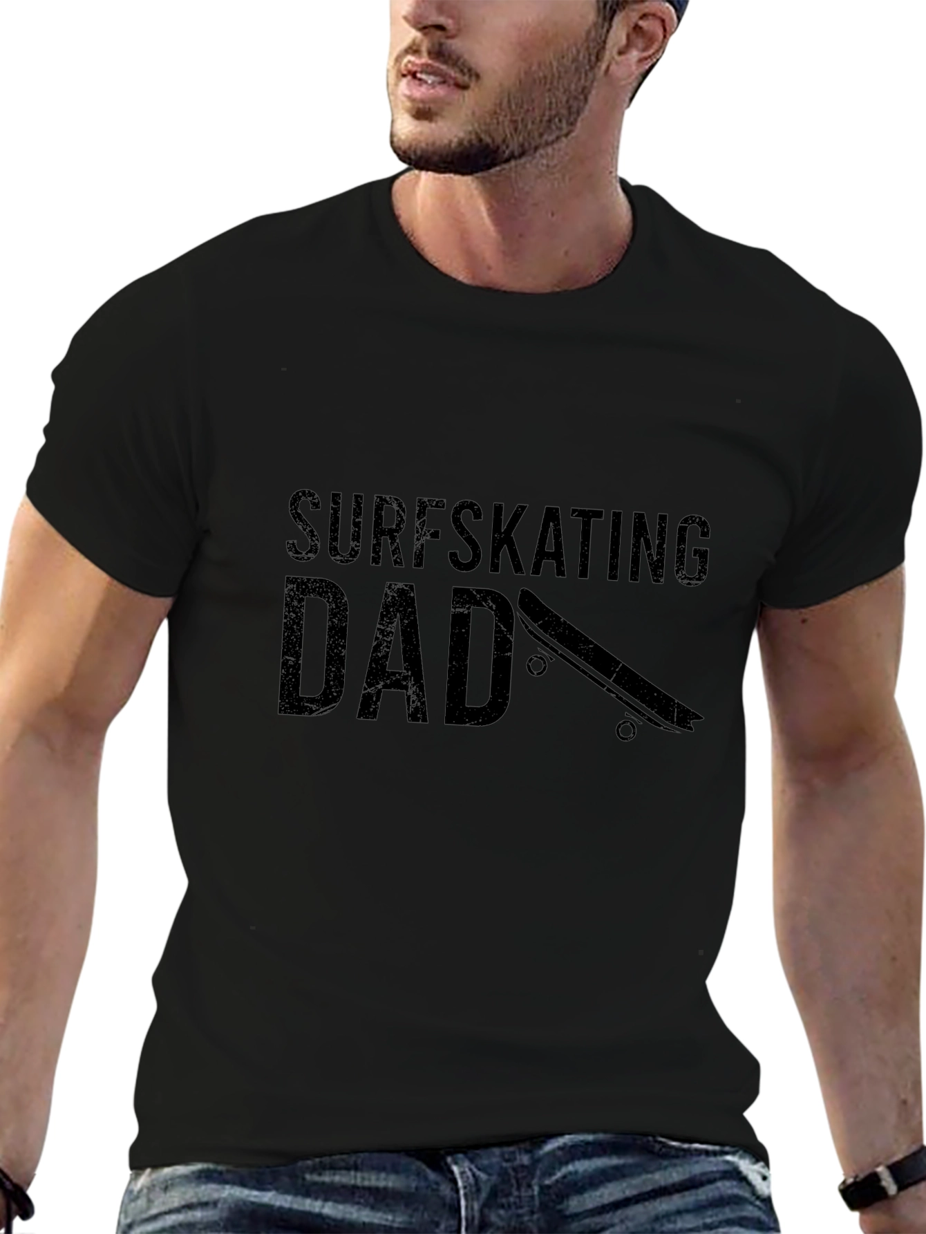 Surfskating Dad T-Shirt | Skateboarding Father Gift