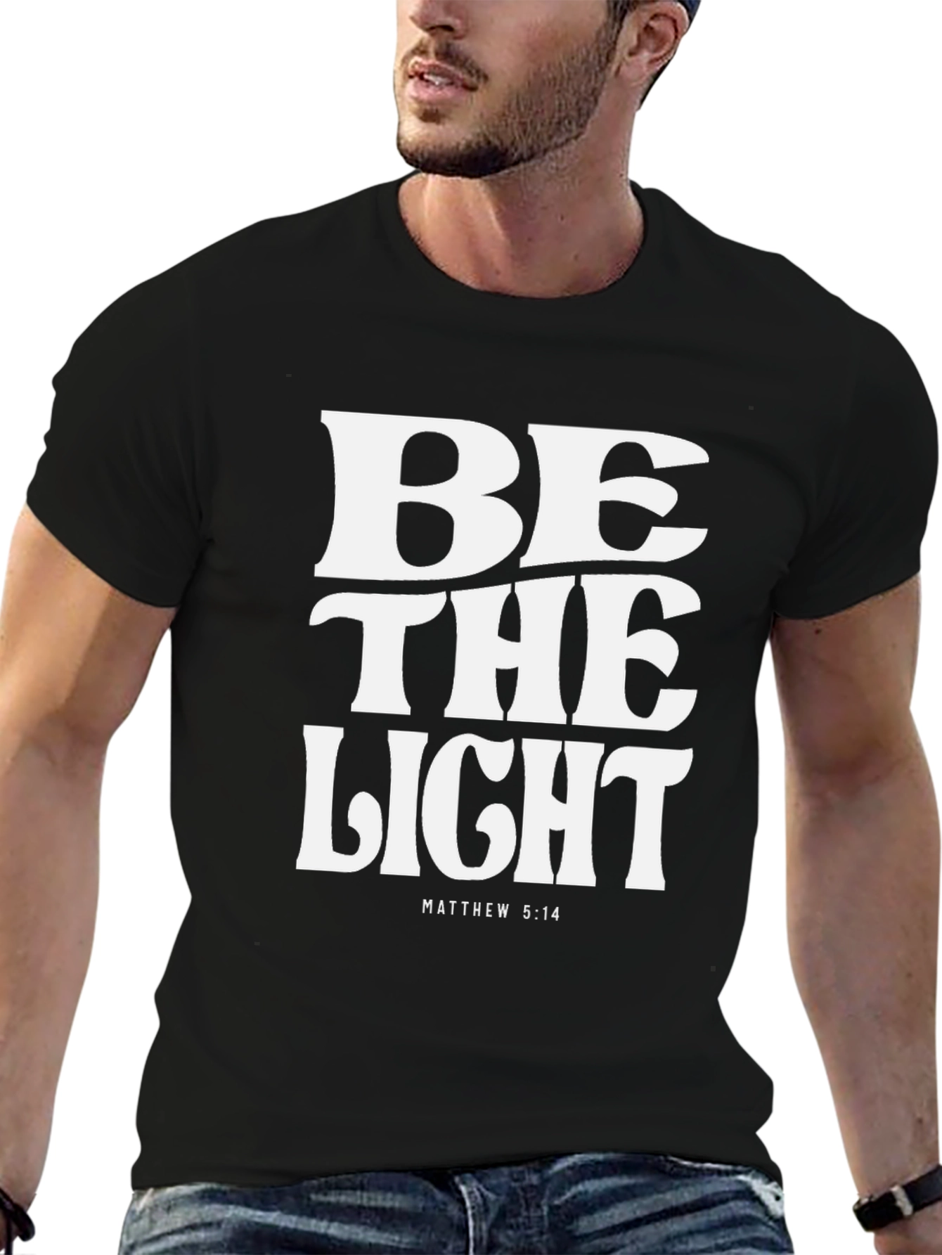 Be the Light T-Shirt - Matthew 5:14 Black