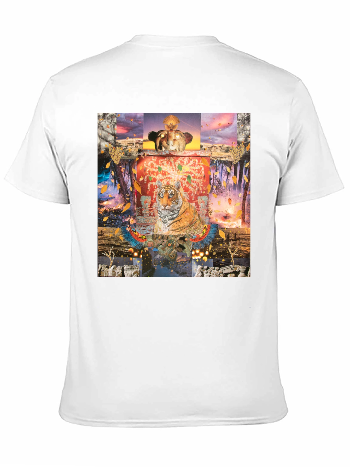 Tiger Graphic Print Crew Neck T-Shirt