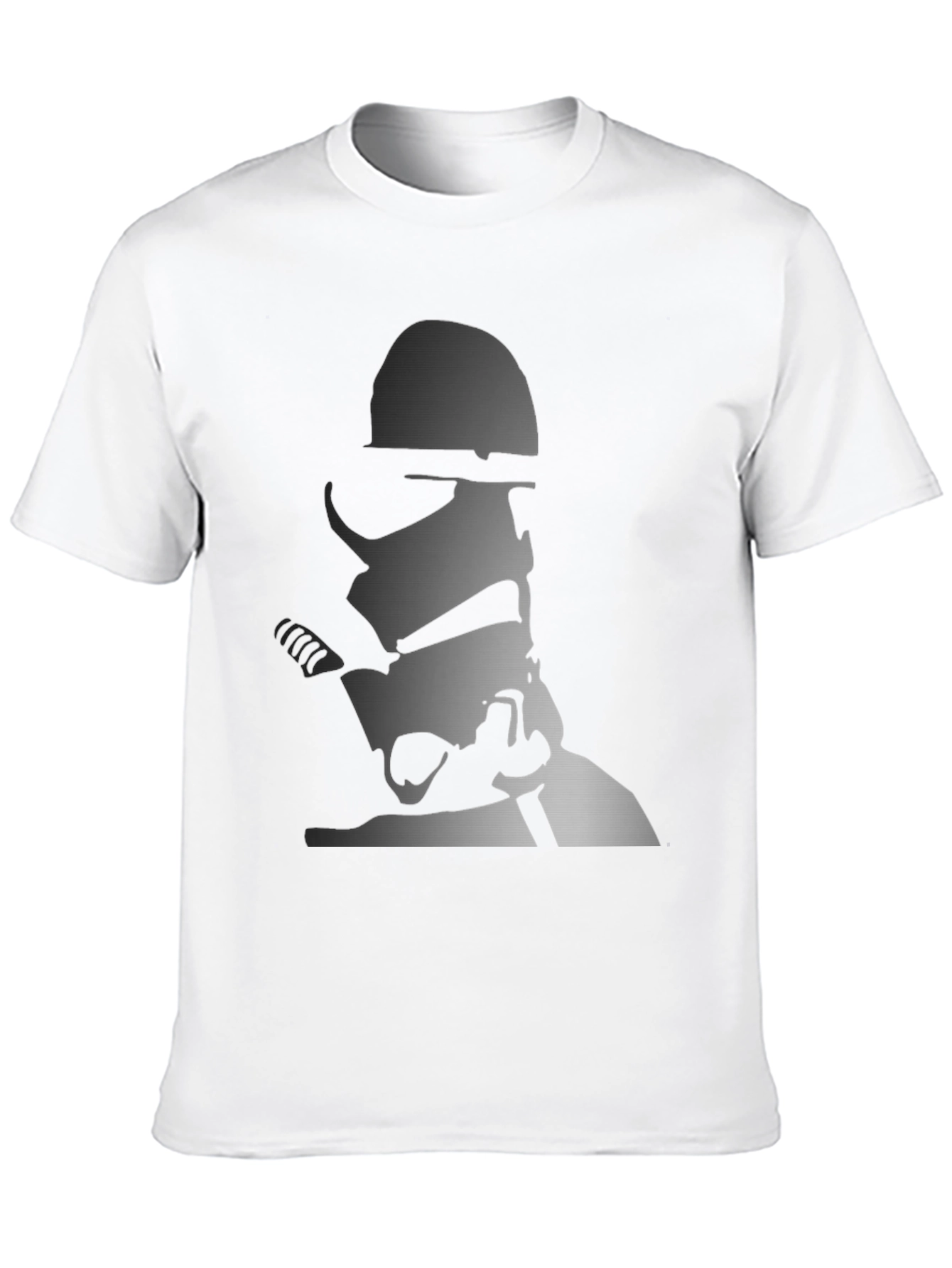 Stormtrooper Graphic Print Tee - Black Cotton