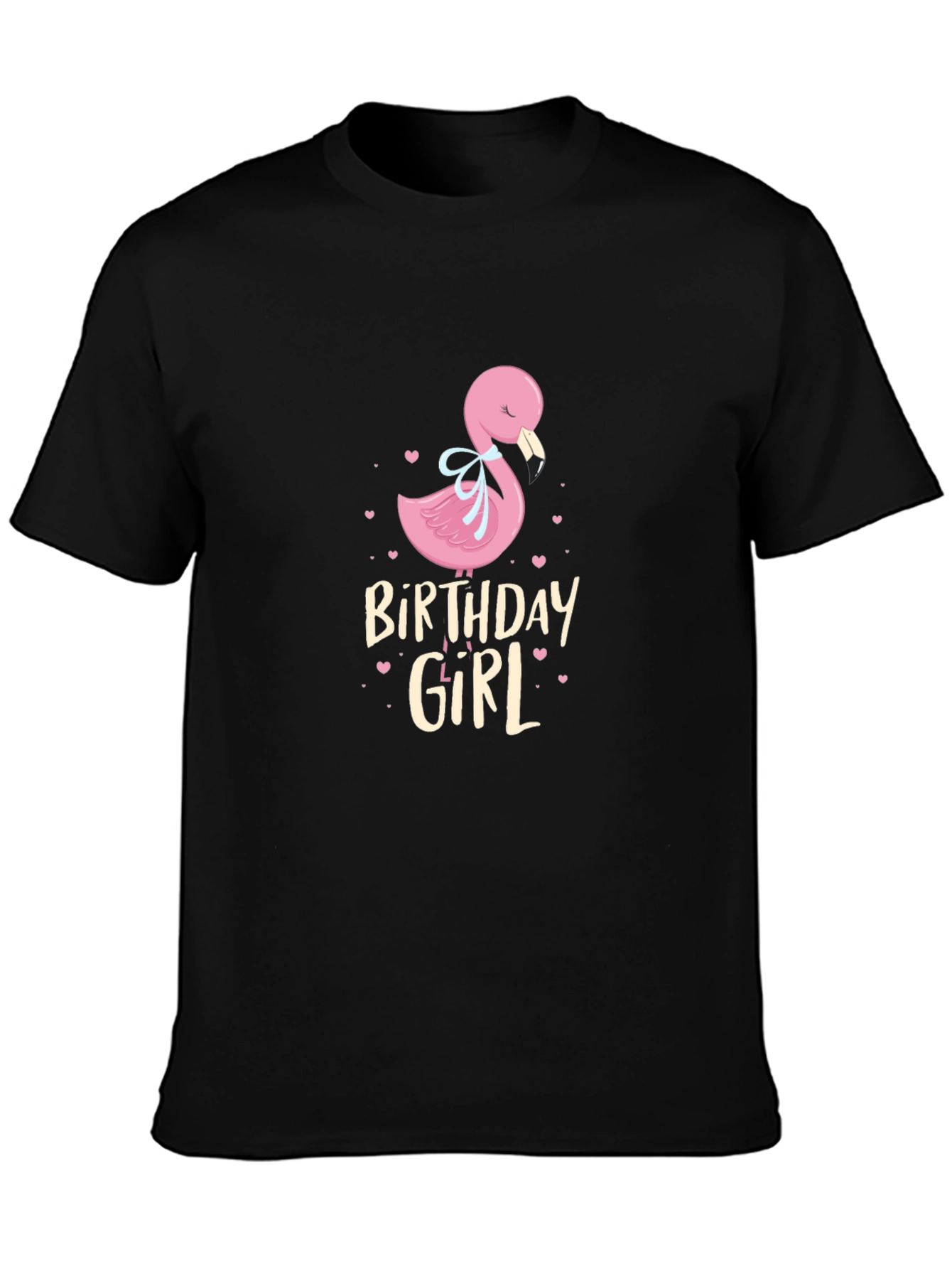 Birthday Girl Flamingo Graphic T-Shirt