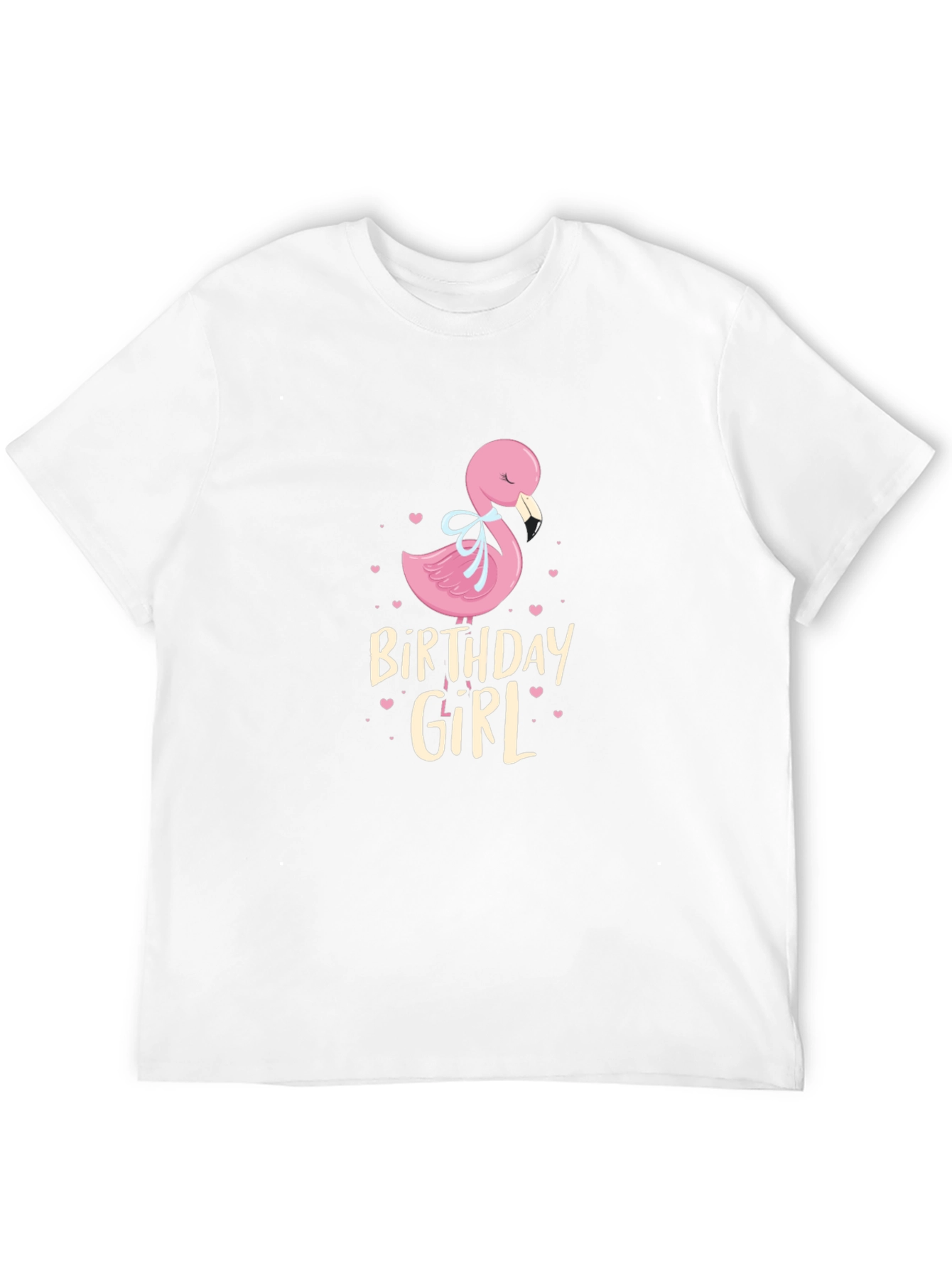 Birthday Girl Flamingo Graphic T-Shirt