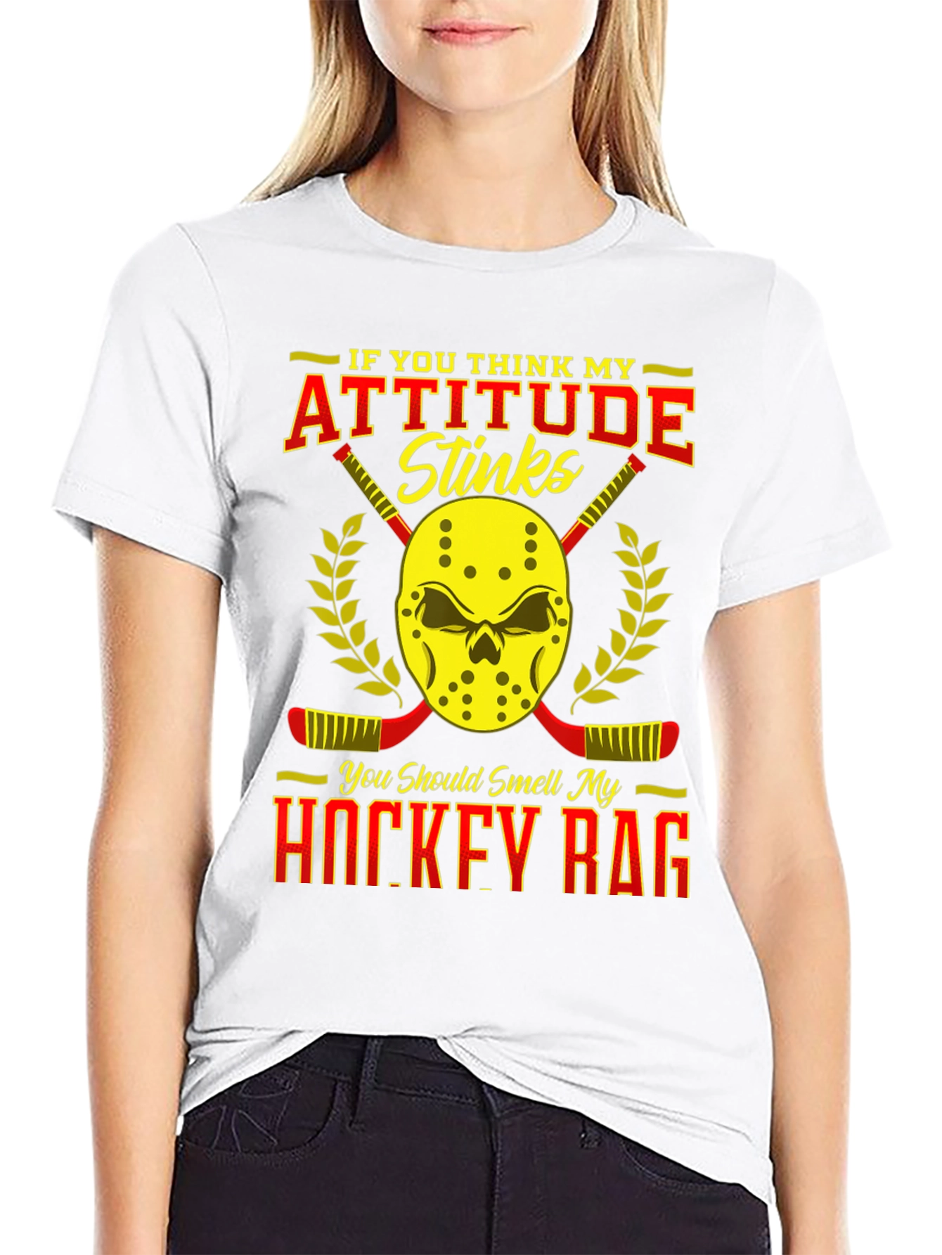 Attitude Stinks Hockey Rag Graphic T-Shirt