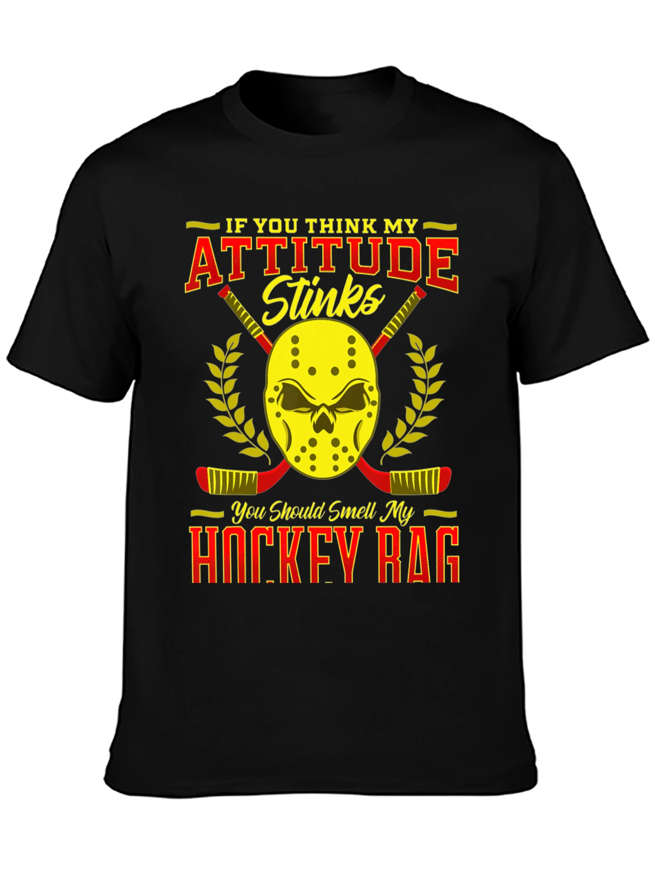 Attitude Stinks Hockey Rag Graphic T-Shirt