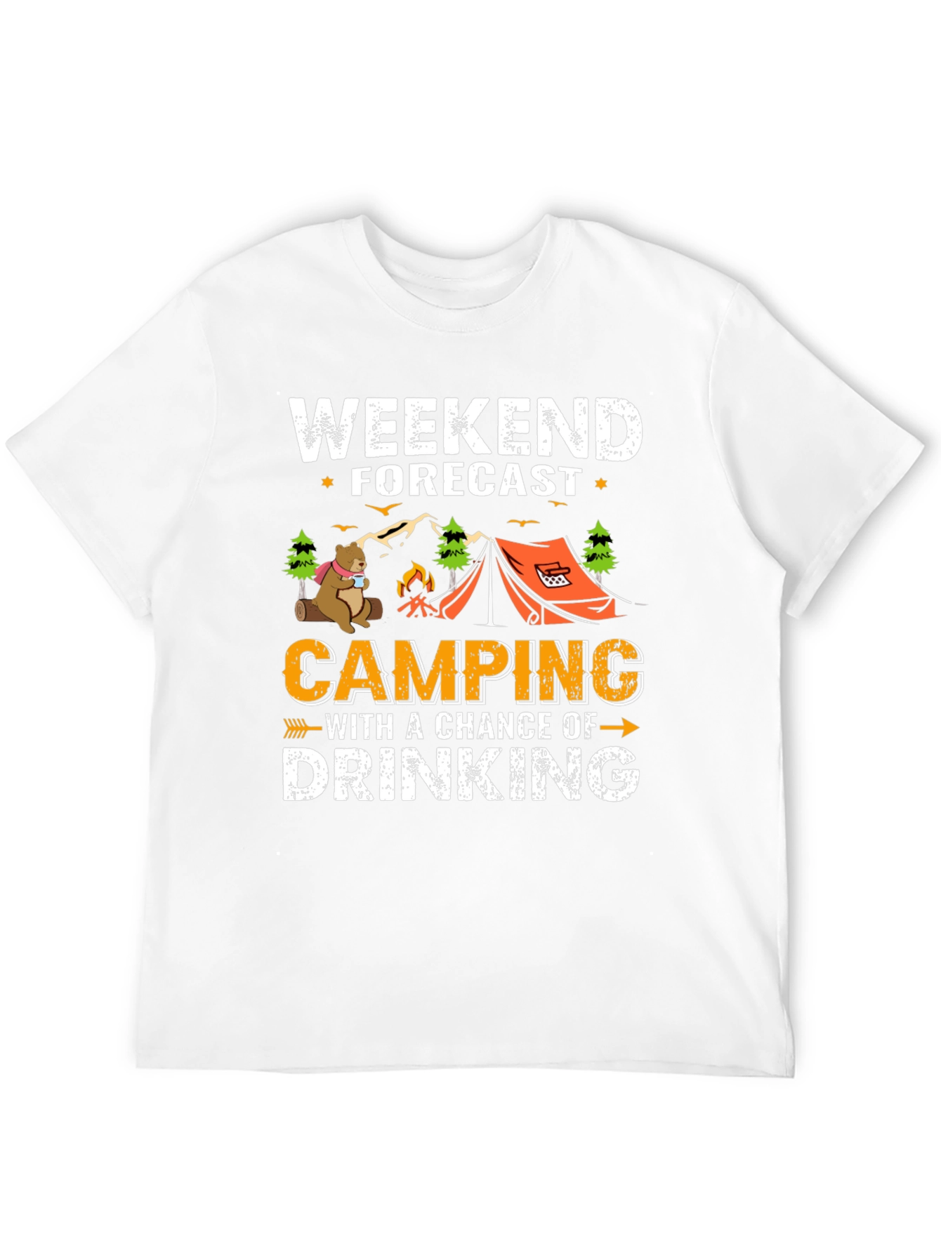 Weekend Forecast Camping Drinking T-Shirt