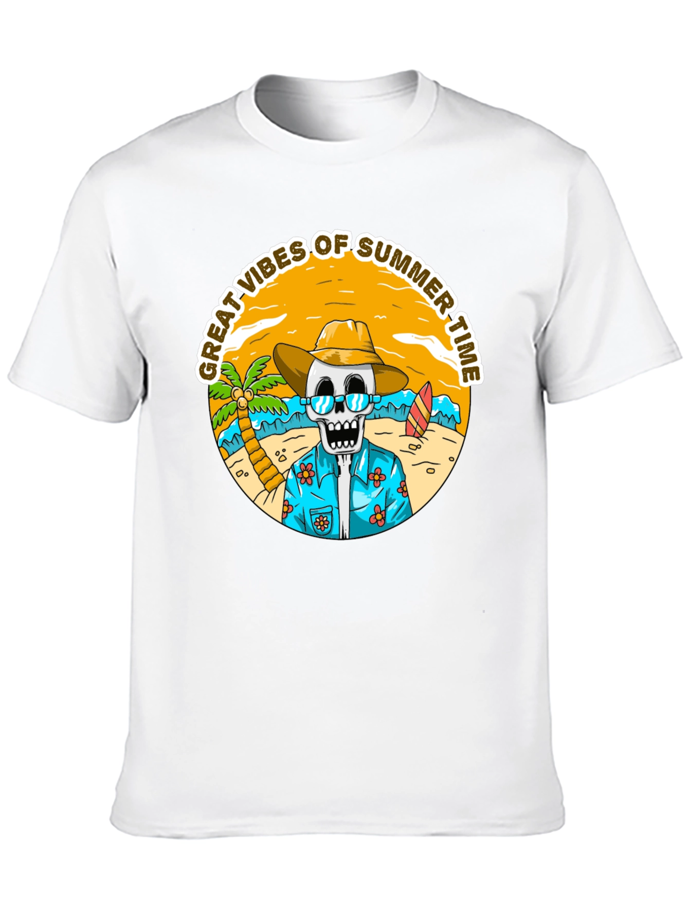 Summer Vibes Skeleton T-Shirt