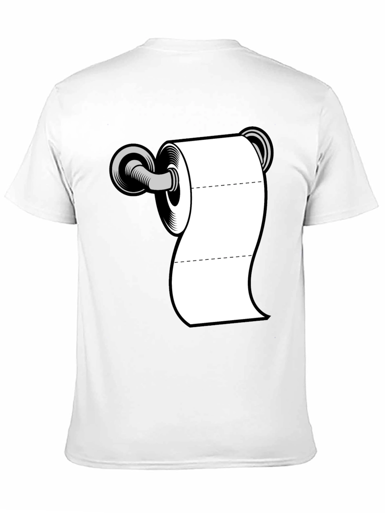 Toilet Paper Roll Graphic T-Shirt - Black