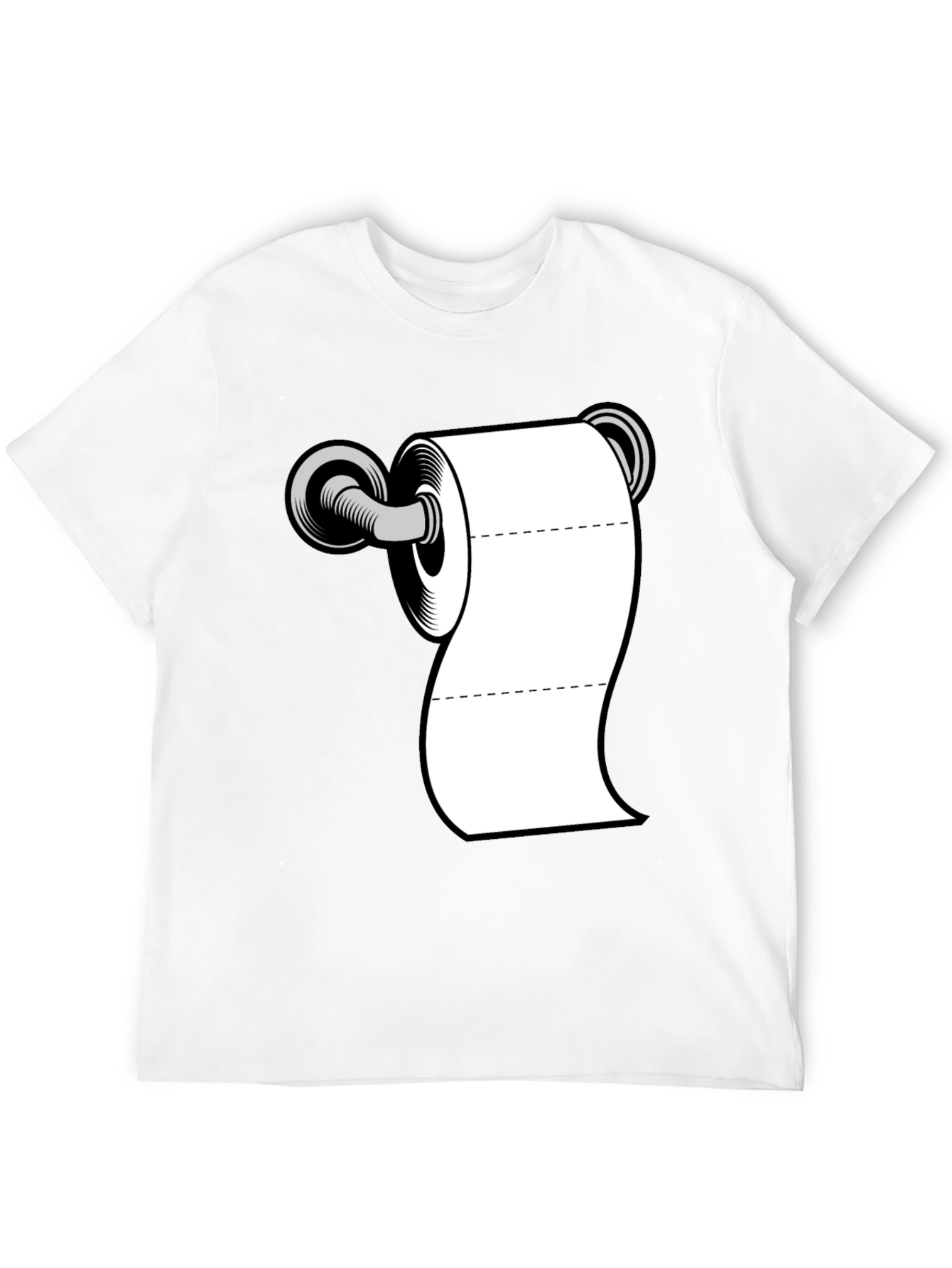 Toilet Paper Roll Graphic T-Shirt - Black