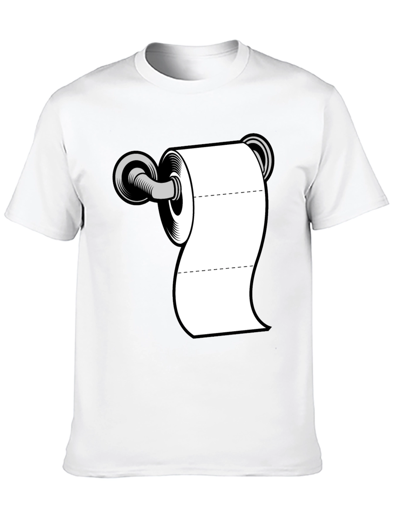 Toilet Paper Roll Graphic T-Shirt - Black