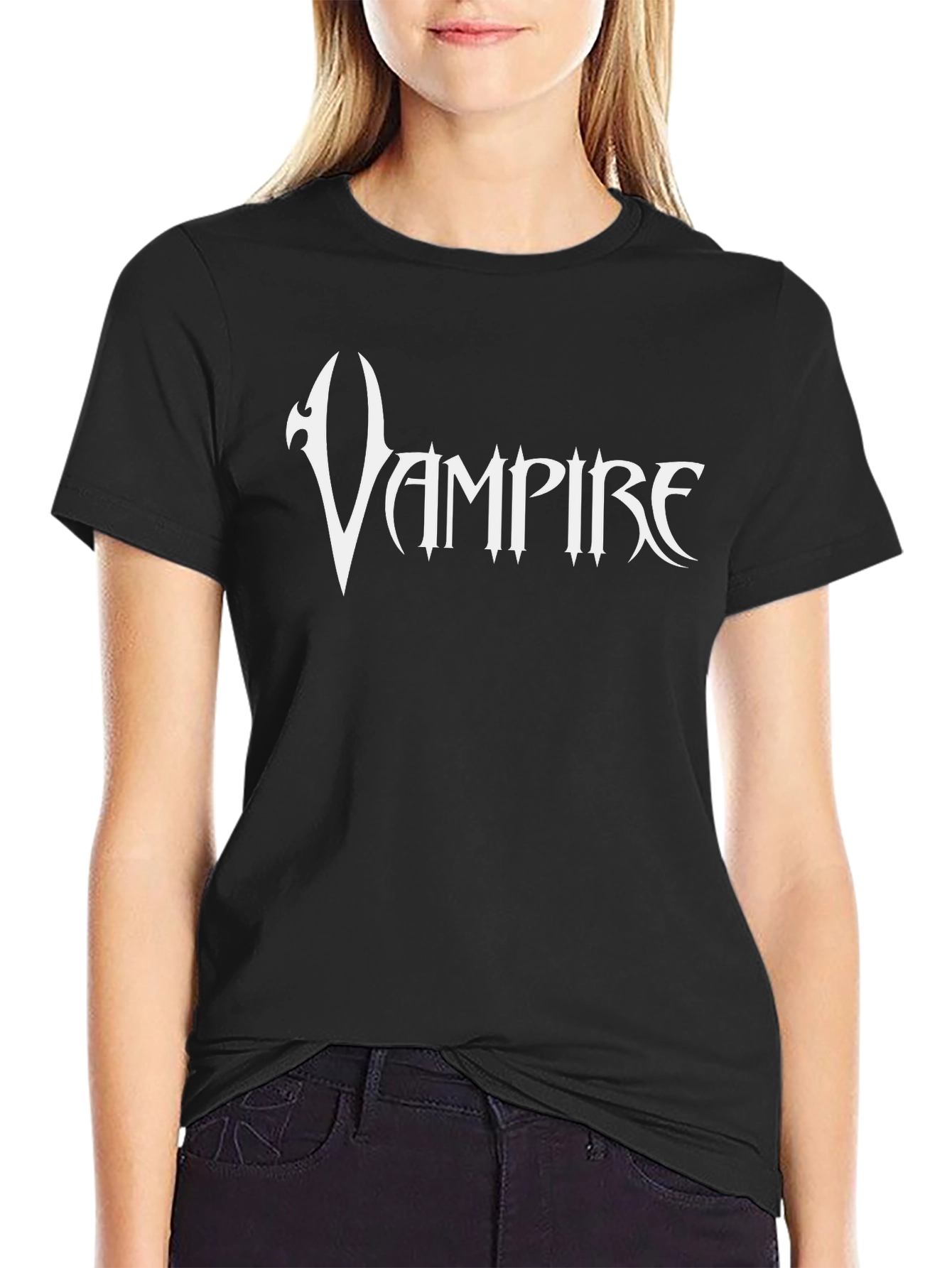 Vampire Graphic Tee - Gothic Style