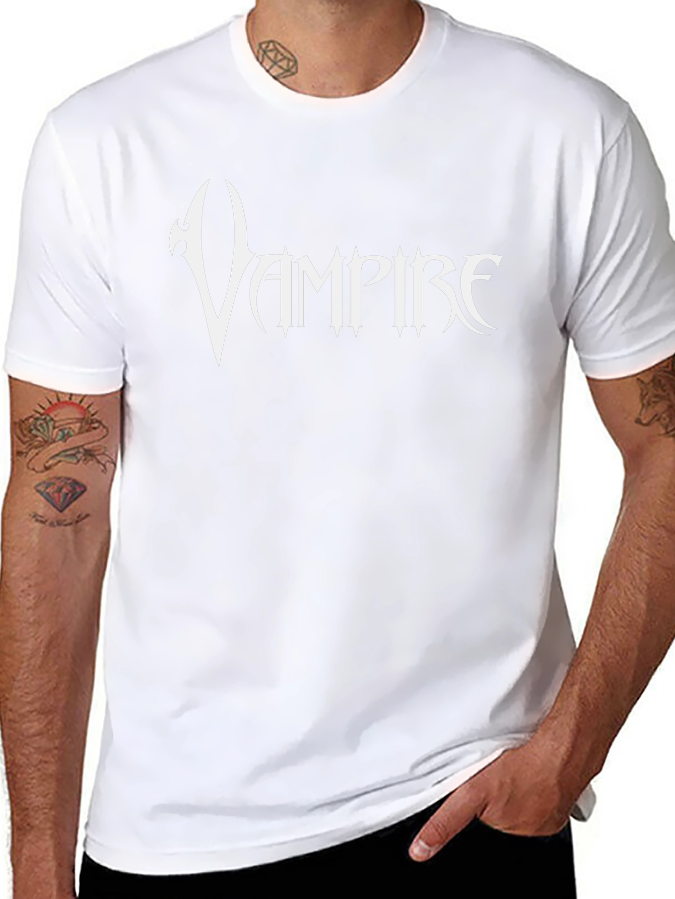 Vampire Graphic Tee - Gothic Style