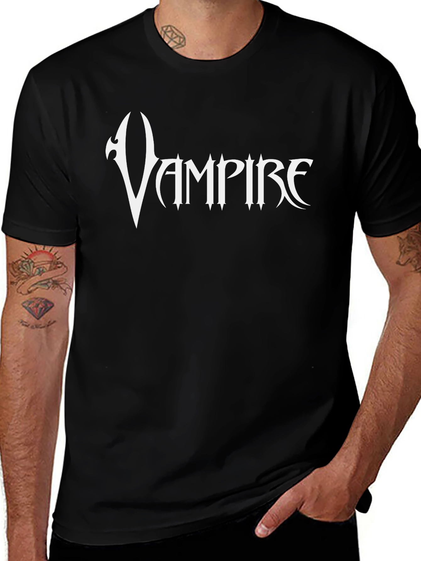 Vampire Graphic Tee - Gothic Style