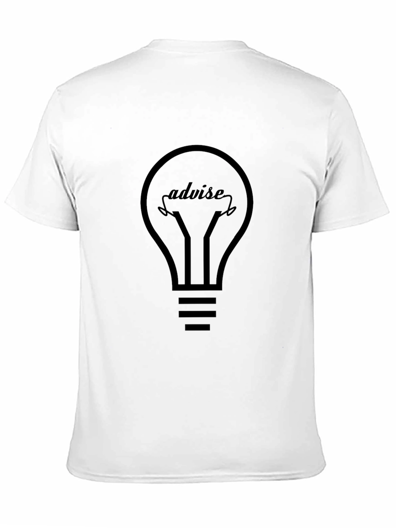 Advise Light Bulb Graphic T-Shirt - Black