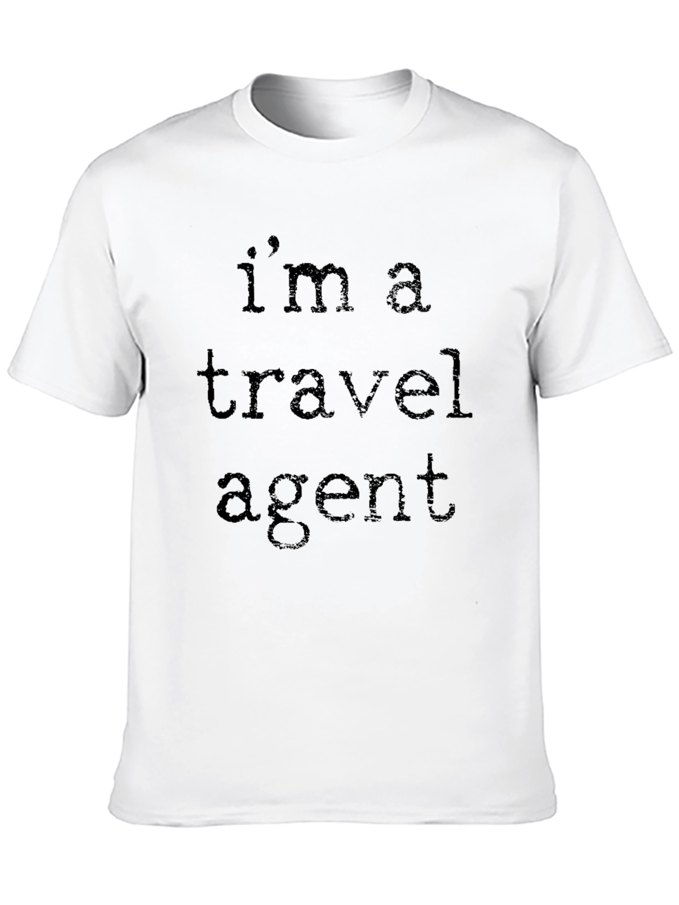 Travel Agent T-Shirt - Black Crew Neck