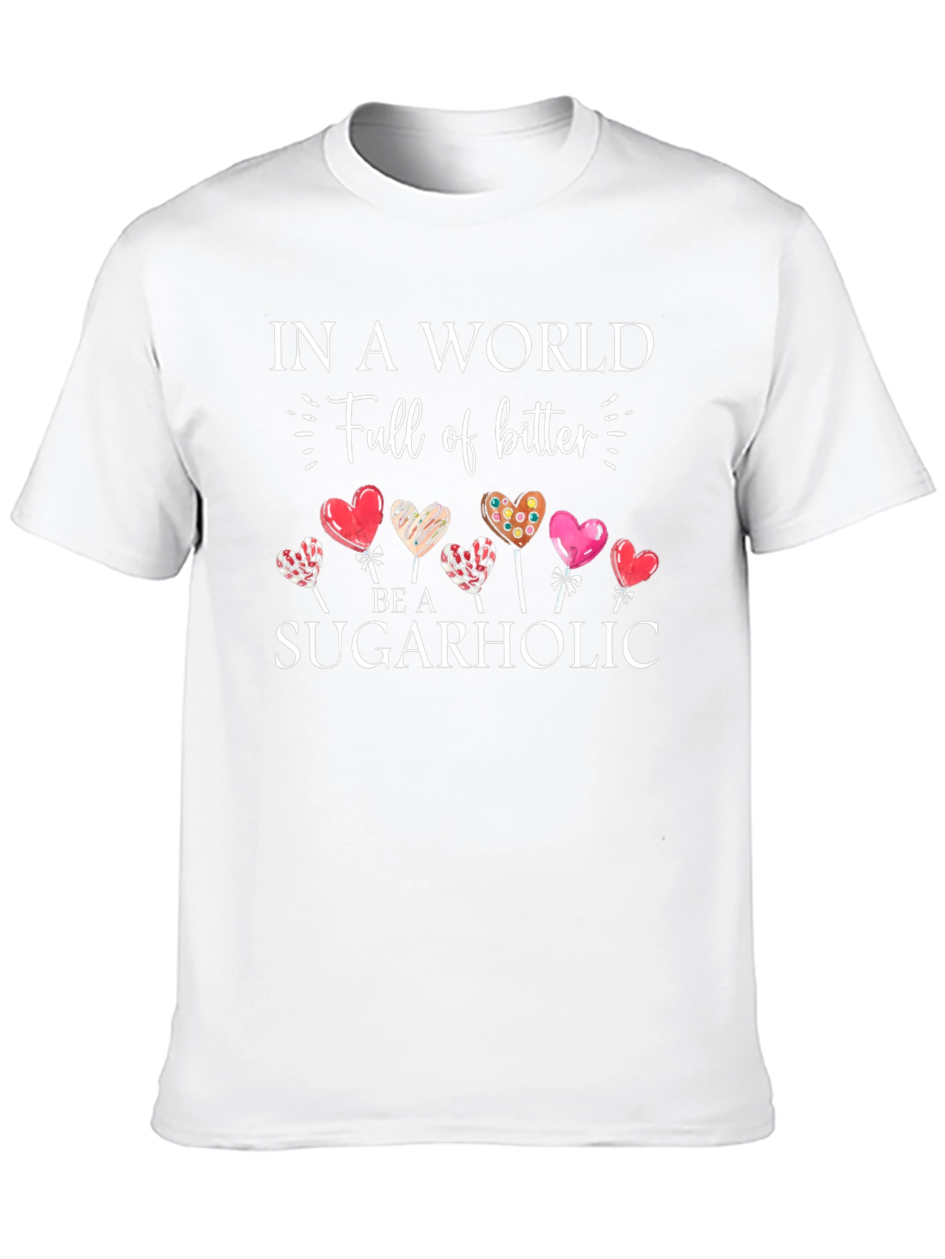 Sugarholic T-Shirt: Sweet Heart Lollipops