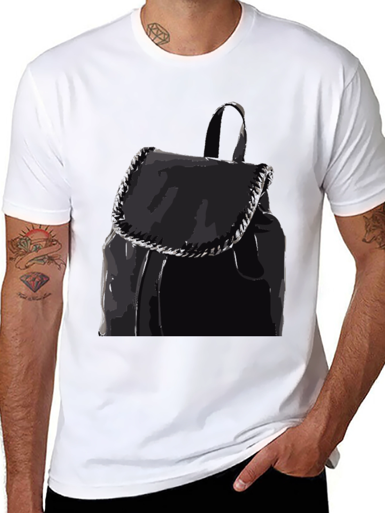 Black Backpack Graphic Tee