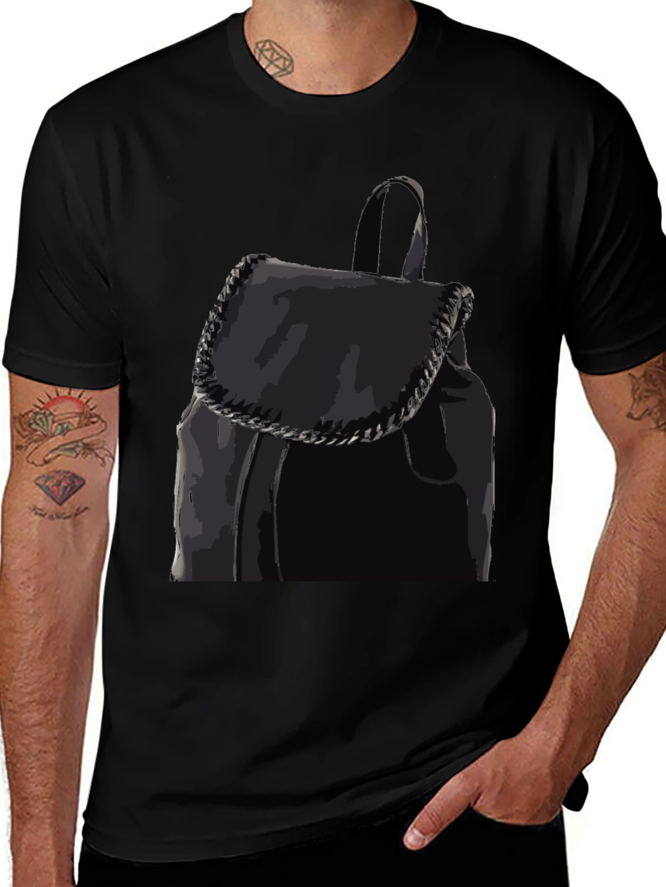 Black Backpack Graphic Tee