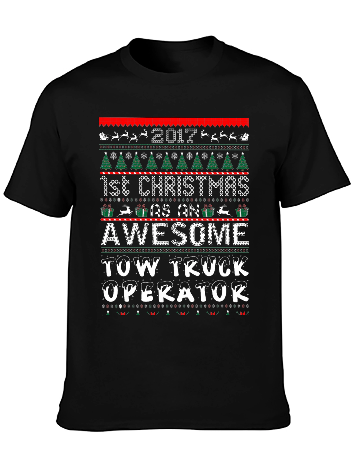 Awesome Tow Truck Operator Christmas T-Shirt