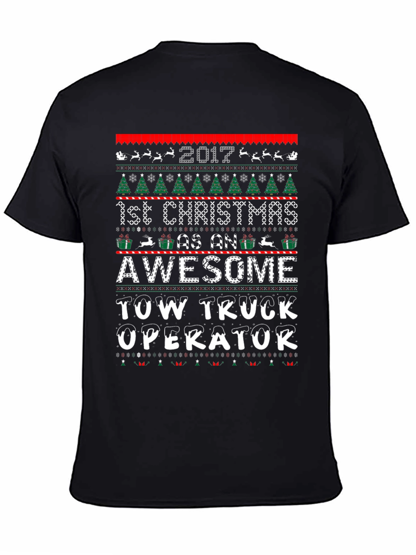 Awesome Tow Truck Operator Christmas T-Shirt