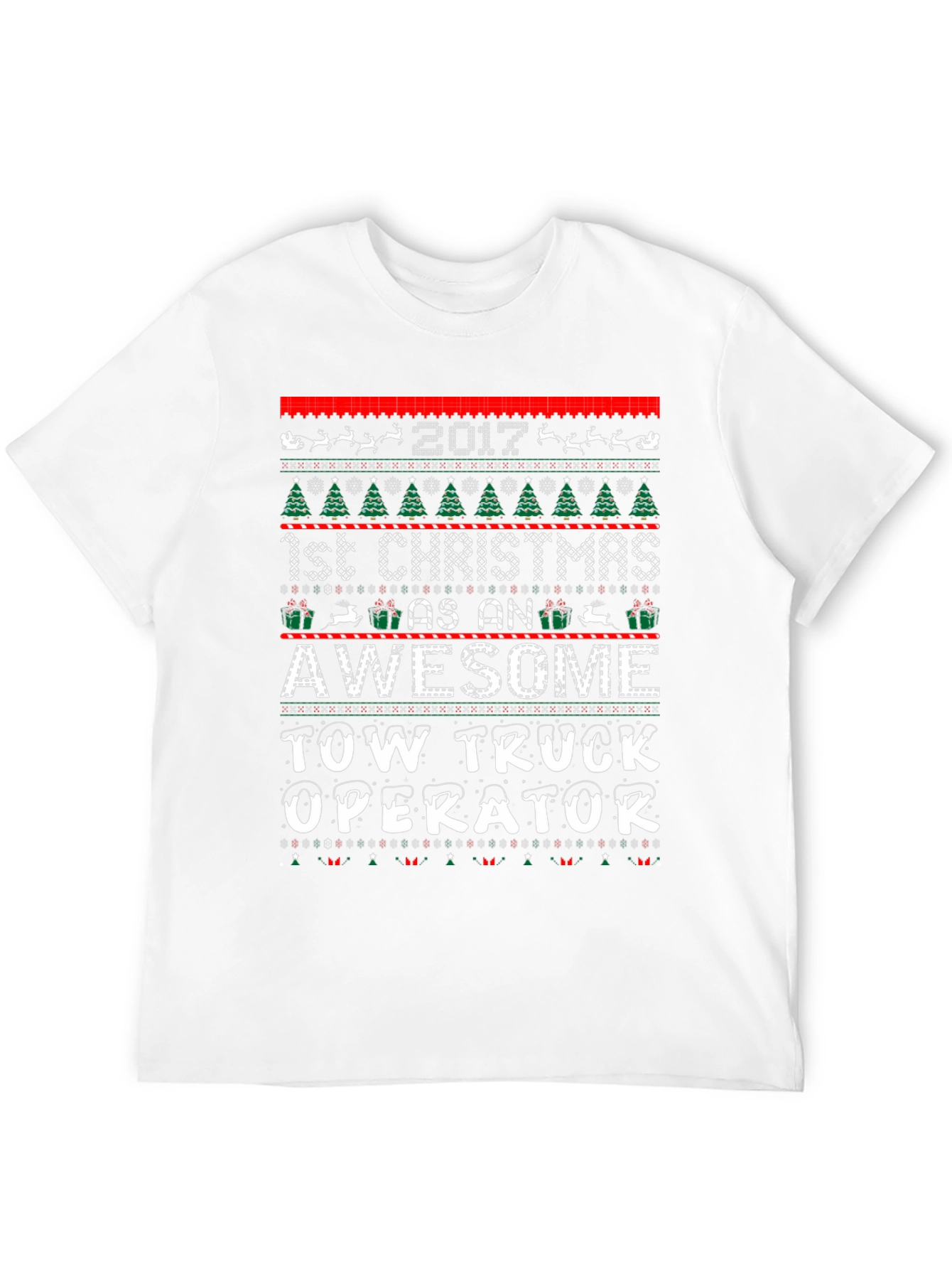 Awesome Tow Truck Operator Christmas T-Shirt
