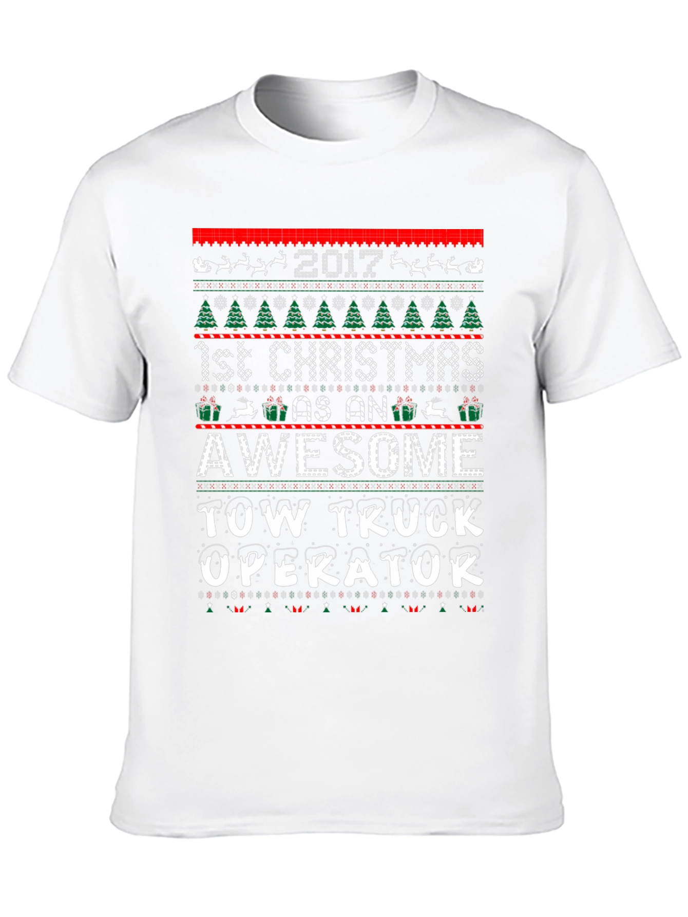 Awesome Tow Truck Operator Christmas T-Shirt