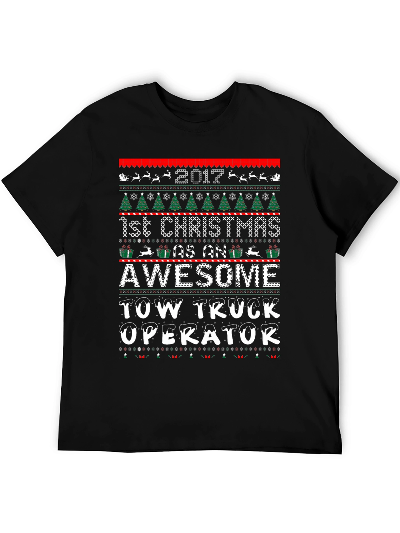 Awesome Tow Truck Operator Christmas T-Shirt