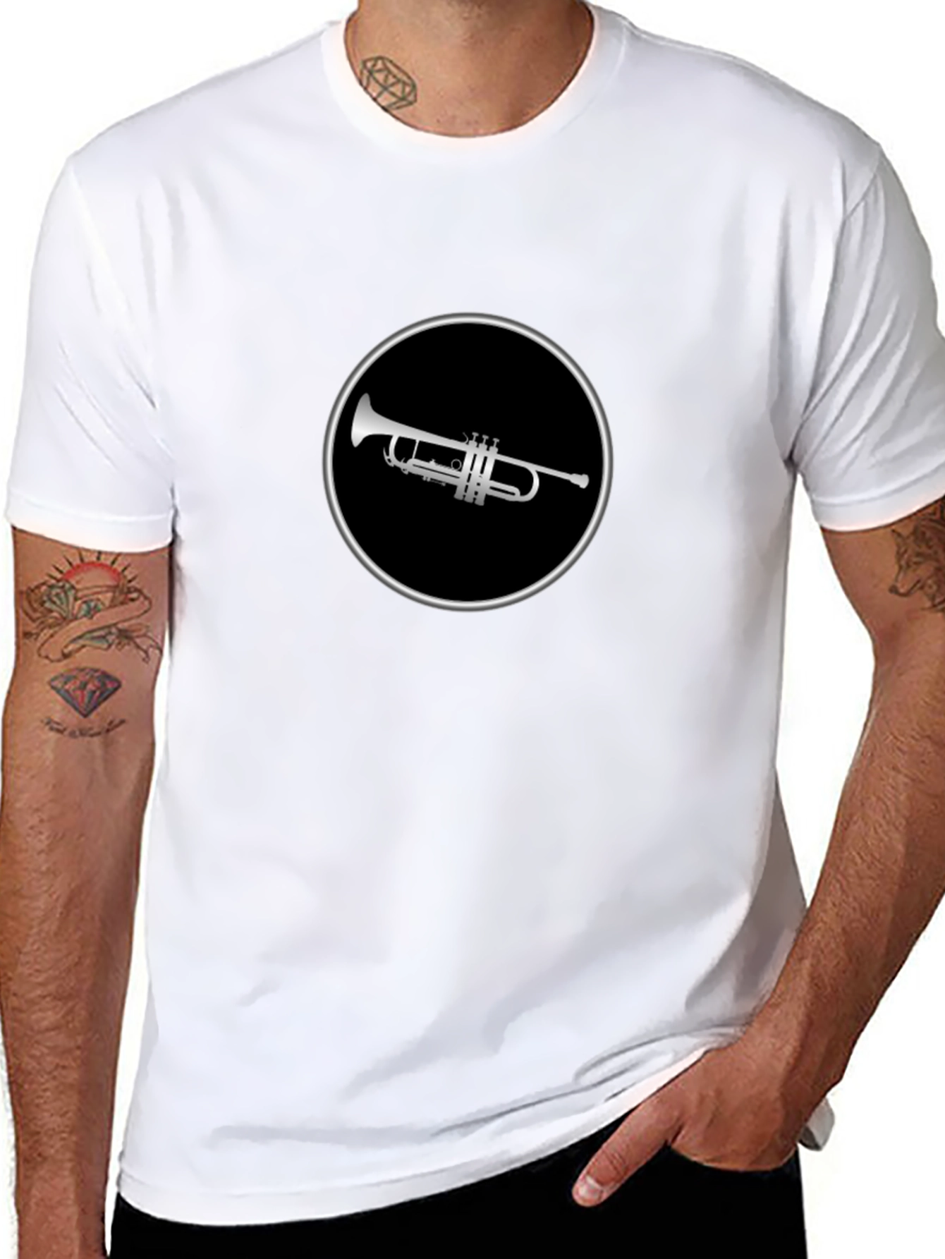 Trumpet Graphic Tee - Stylish Music Lover Shirt