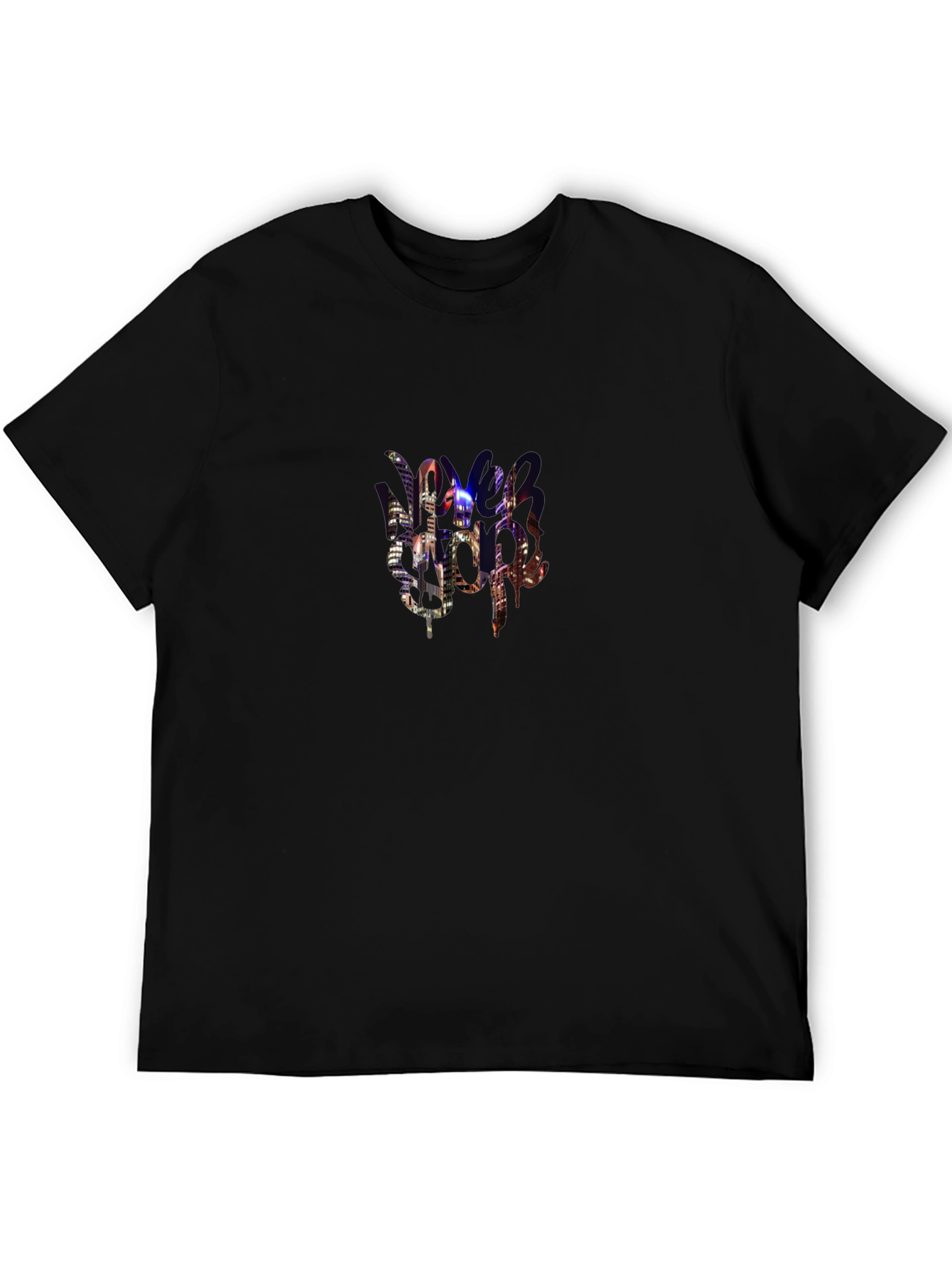 Urban Nightlife Graphic Tee - Black