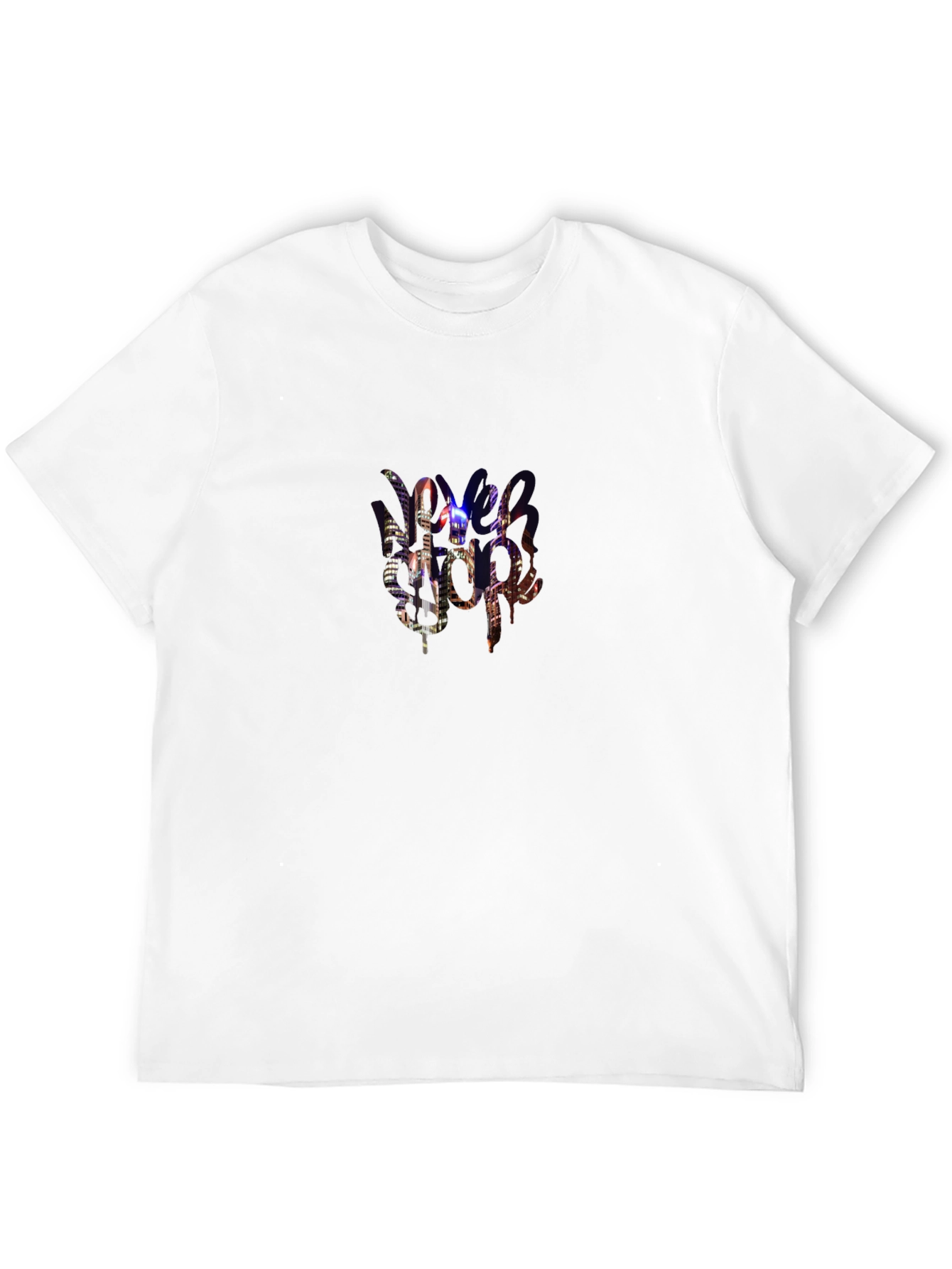 Urban Nightlife Graphic Tee - Black