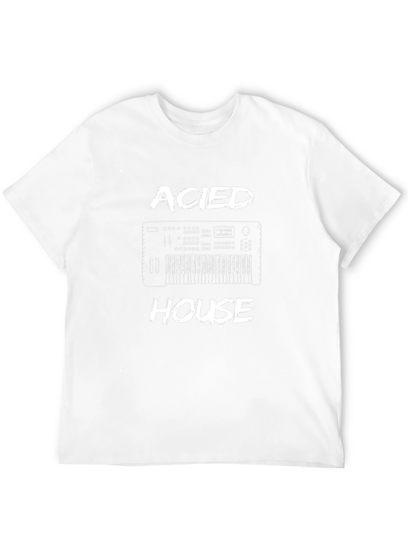 Acied House Music T-Shirt - Black Crew Neck Tee