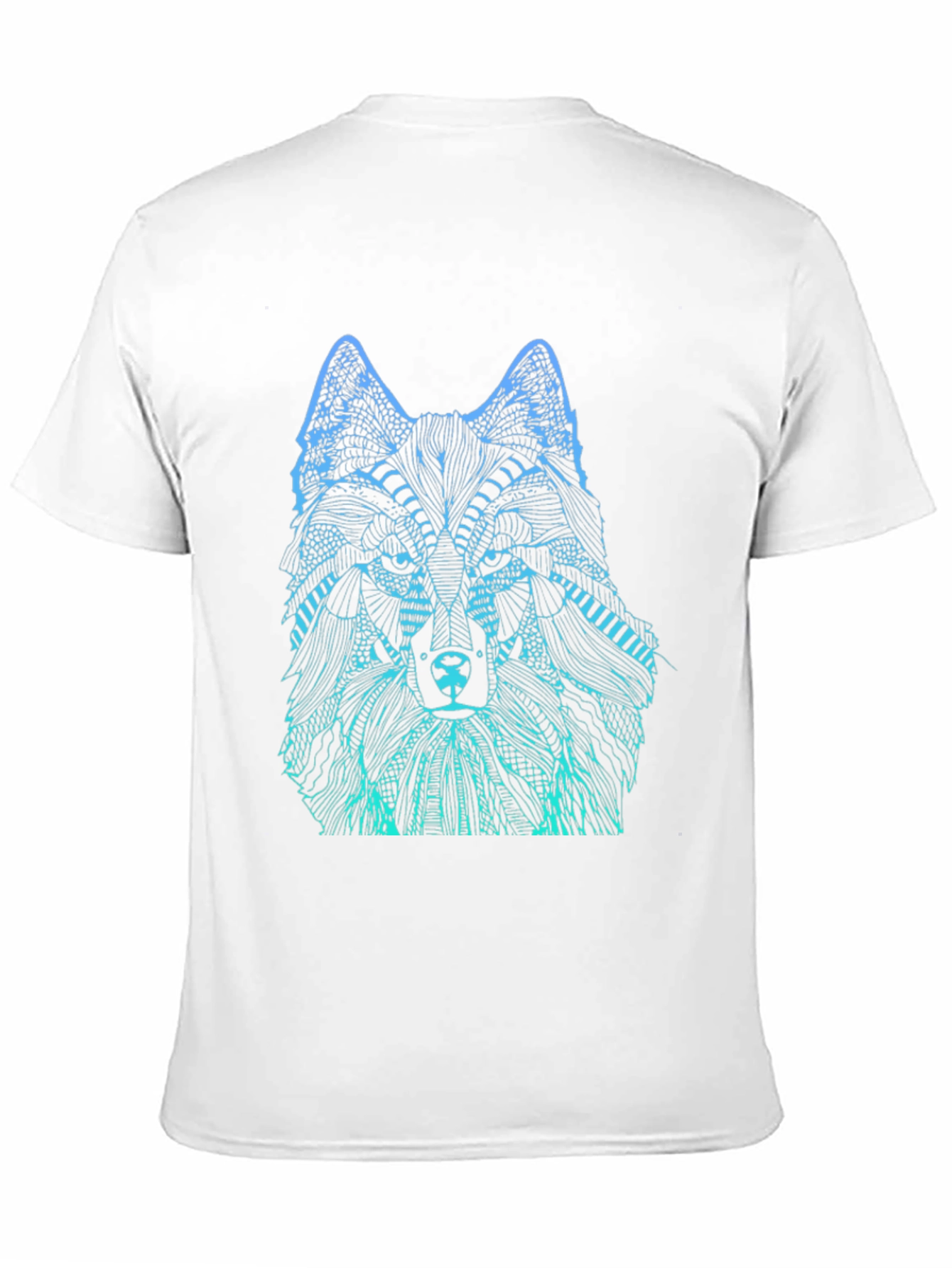 Wolf Graphic Print Mens Black T-Shirt