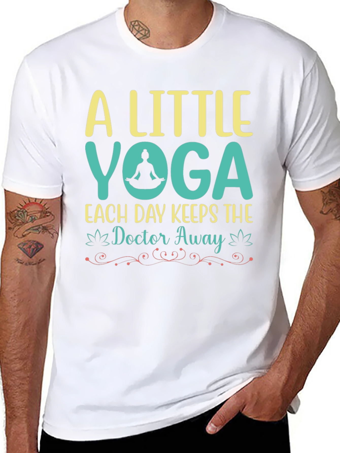 Yoga Graphic Tee: A Little Yoga Each Day