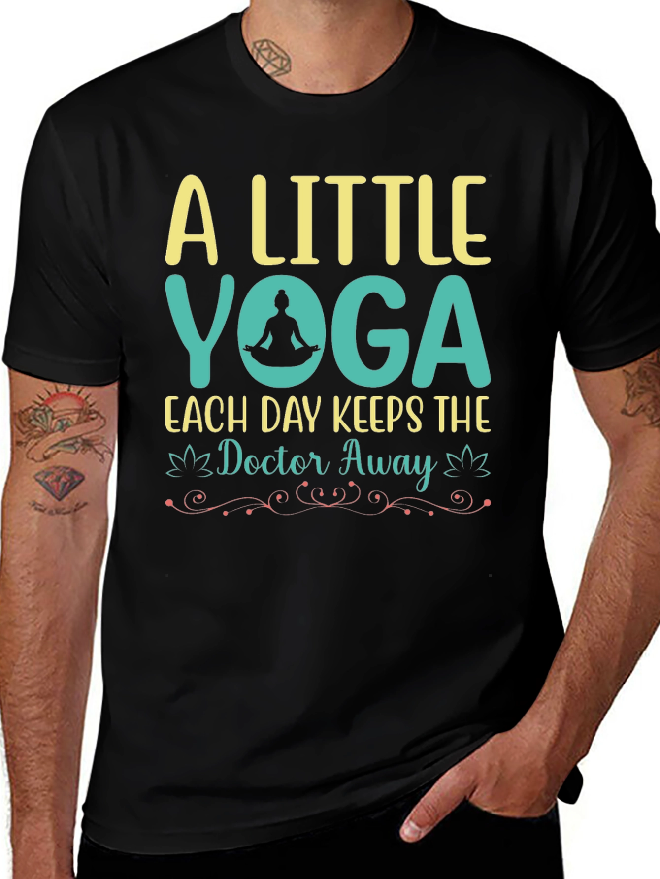 Yoga Graphic Tee: A Little Yoga Each Day