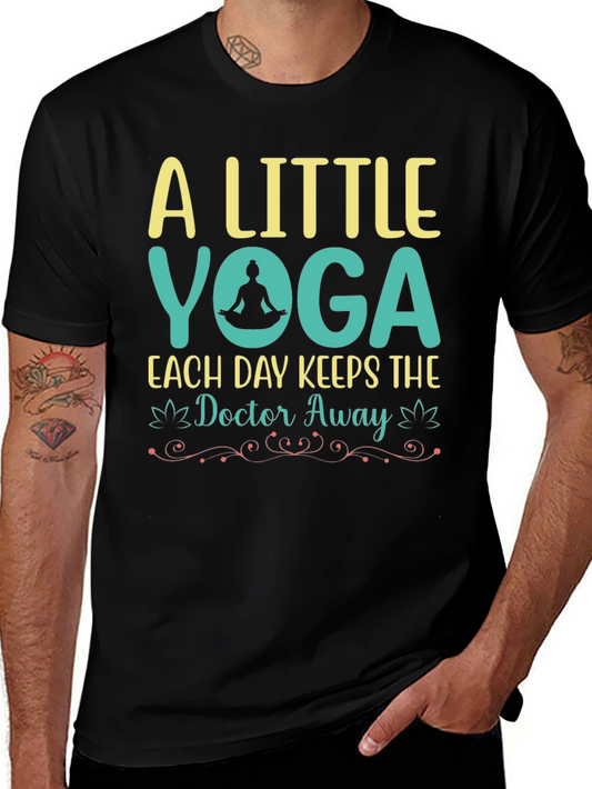 Yoga Graphic Tee: A Little Yoga Each Day