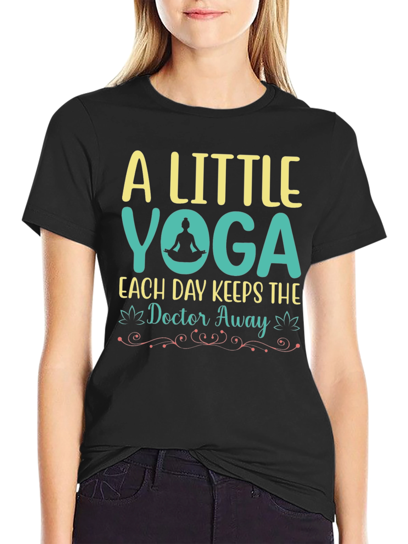 Yoga Graphic Tee: A Little Yoga Each Day