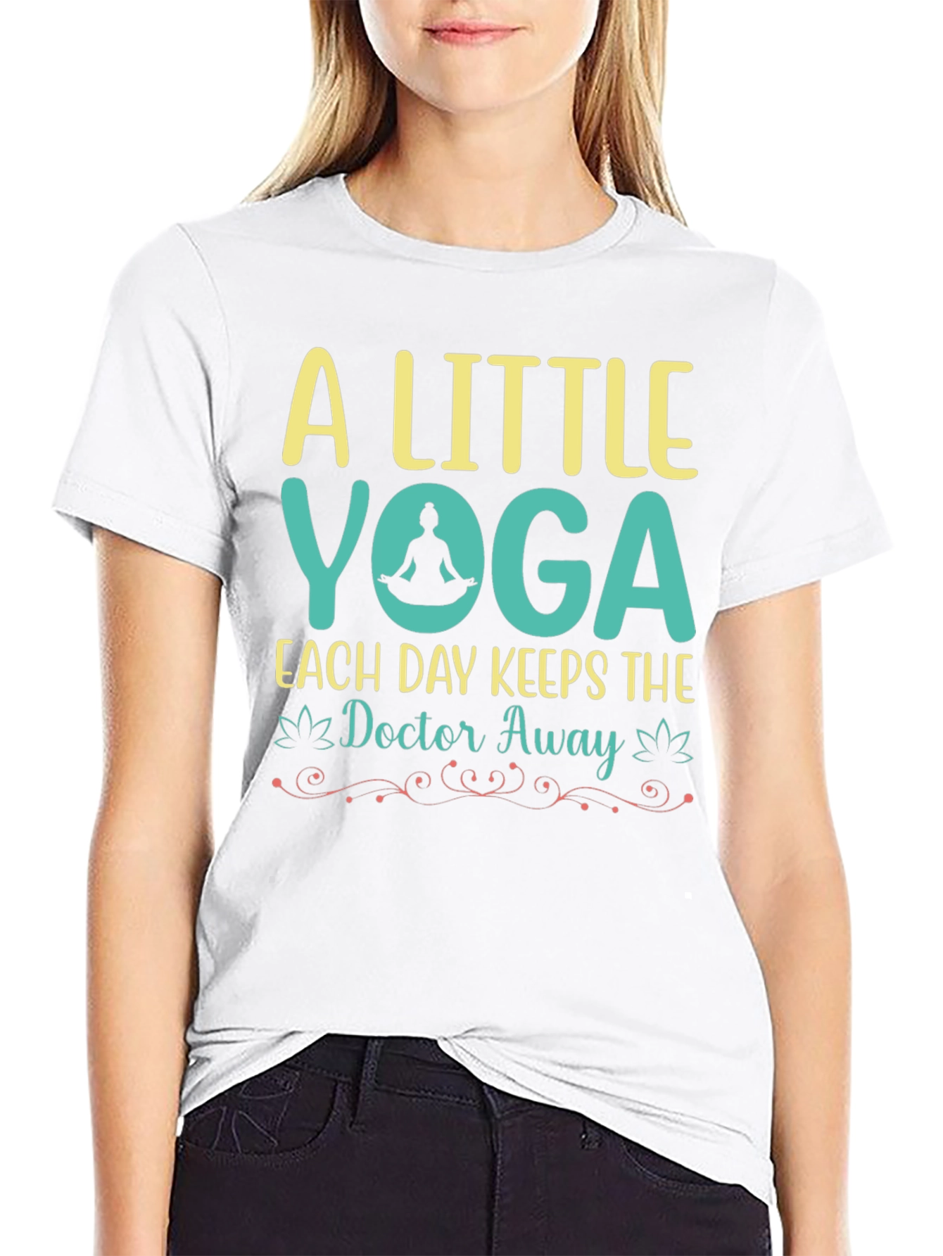 Yoga Graphic Tee: A Little Yoga Each Day