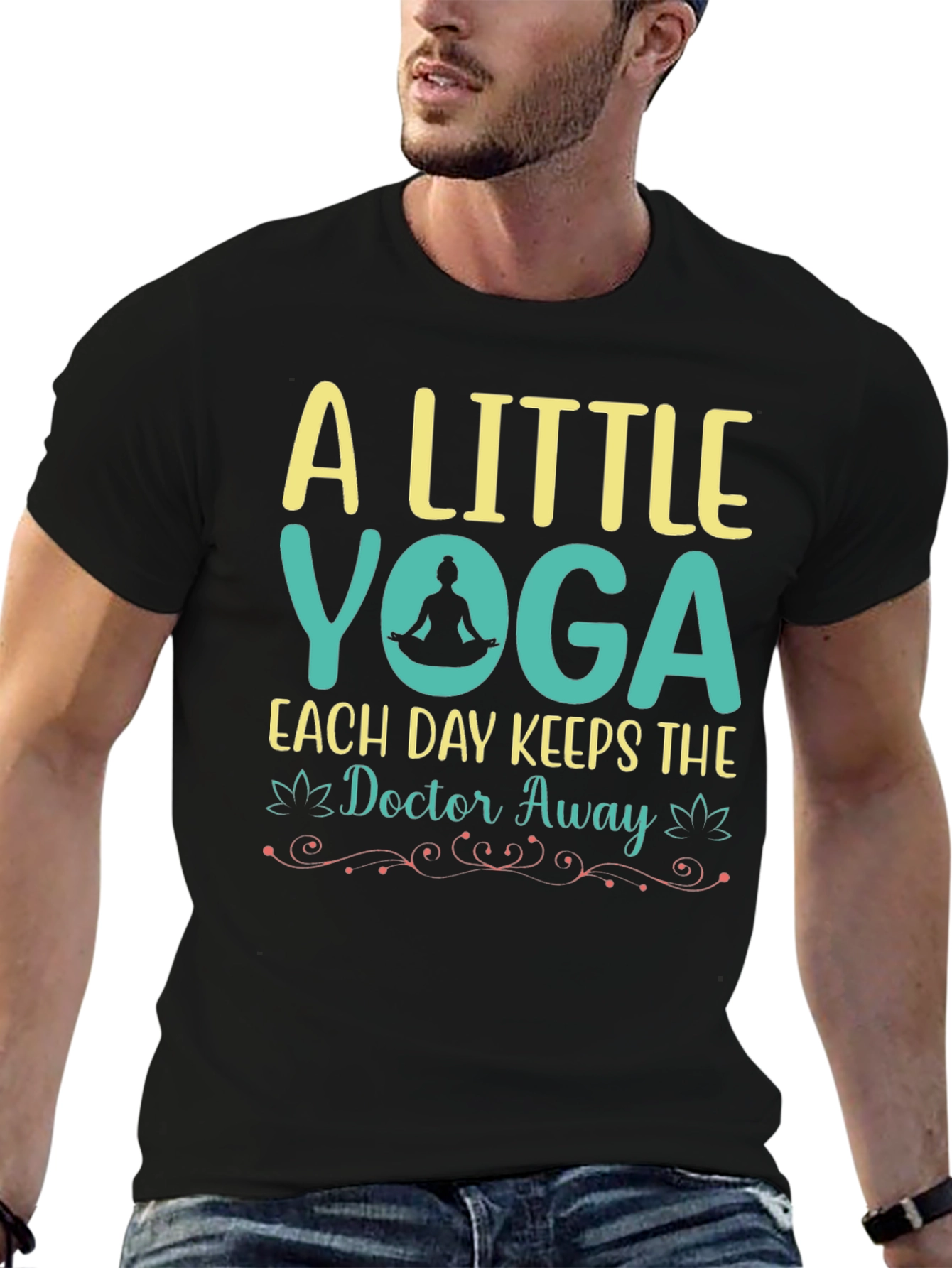 Yoga Graphic Tee: A Little Yoga Each Day