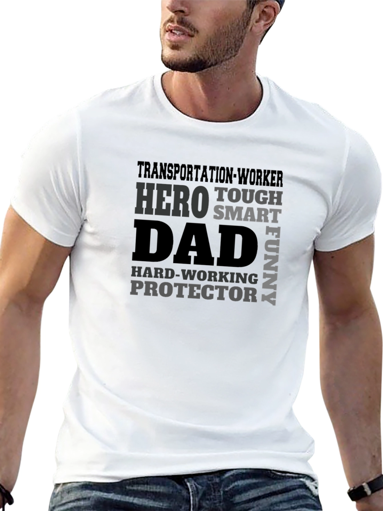 Transportation Worker Dad Hero Graphic Tee