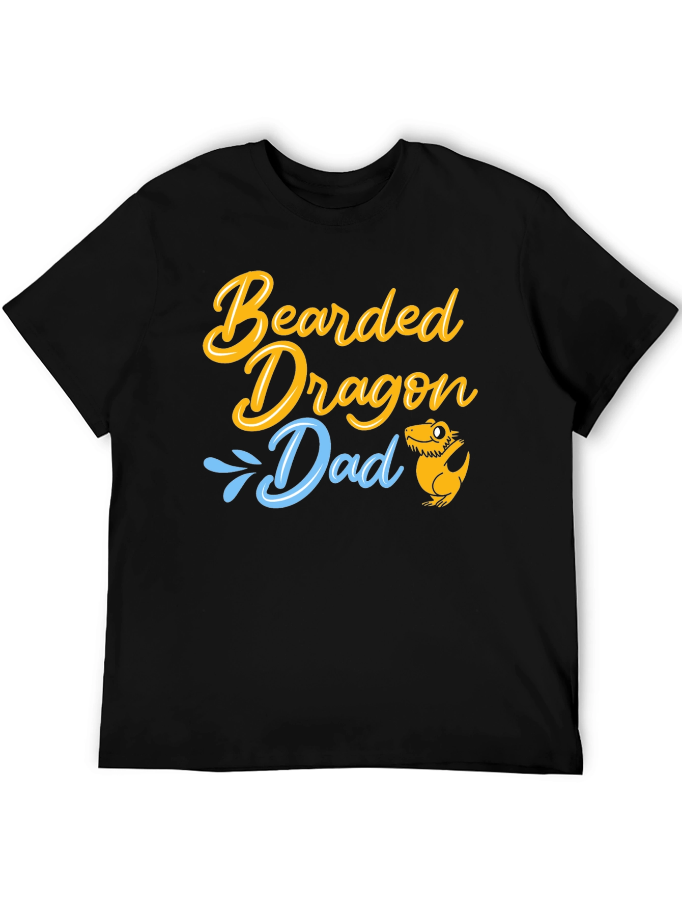 Bearded Dragon Dad Graphic T-Shirt - Black