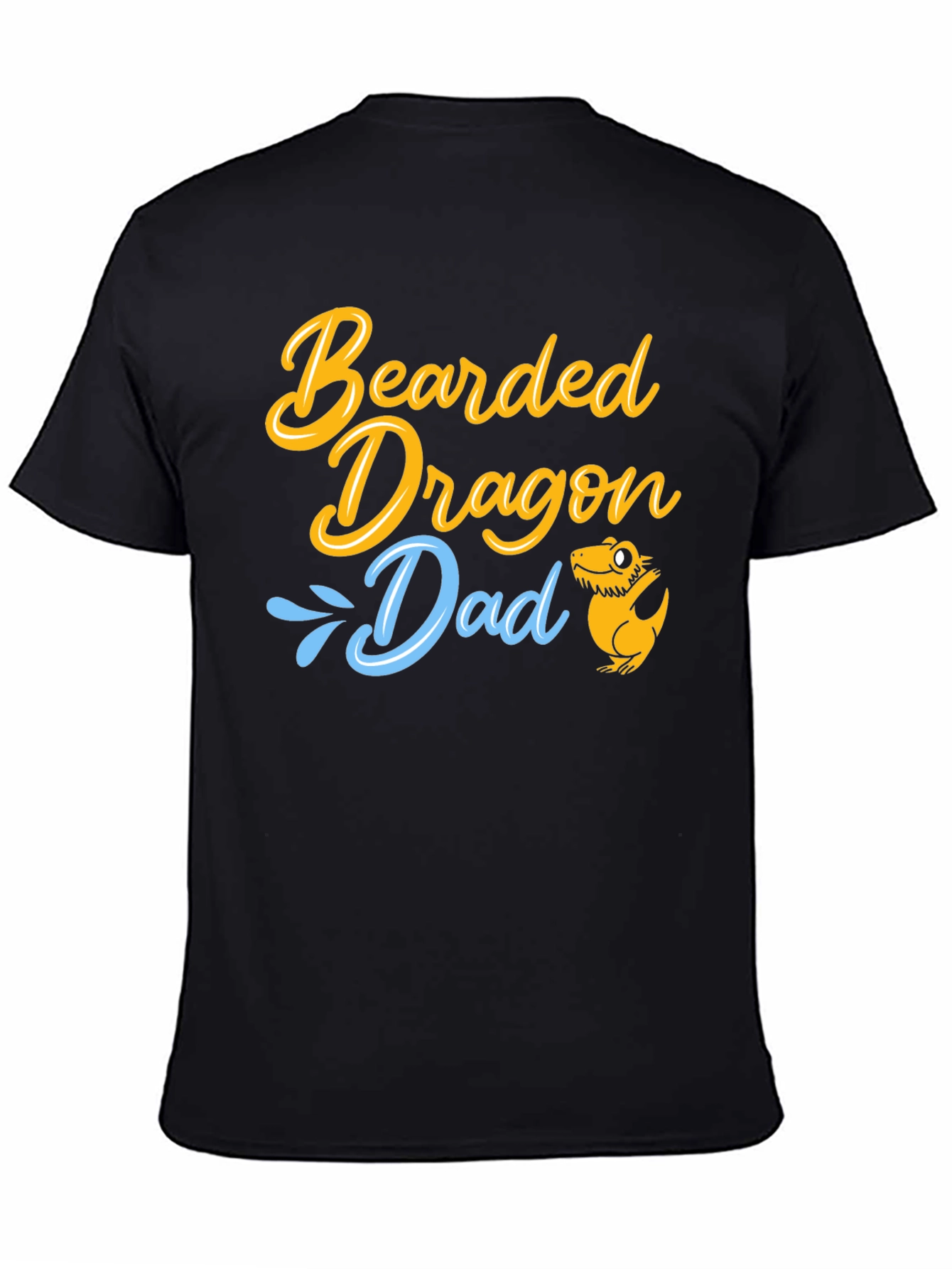 Bearded Dragon Dad Graphic T-Shirt - Black