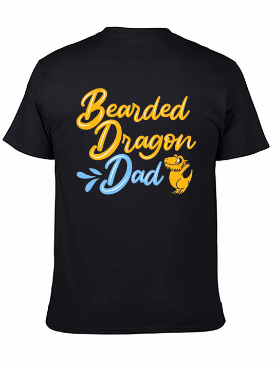 Bearded Dragon Dad Graphic T-Shirt - Black