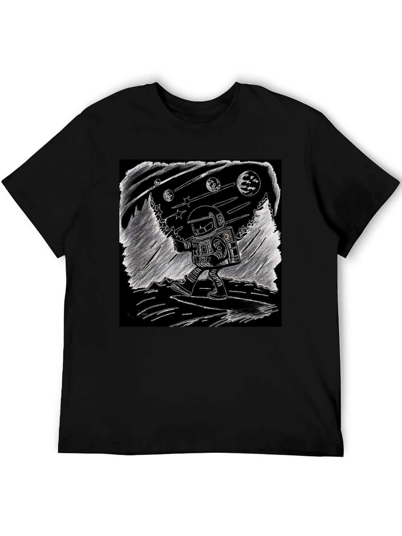 Astronaut Graphic Tee - Space Art T-Shirt