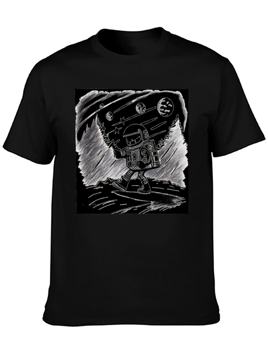 Astronaut Graphic Tee - Space Art T-Shirt