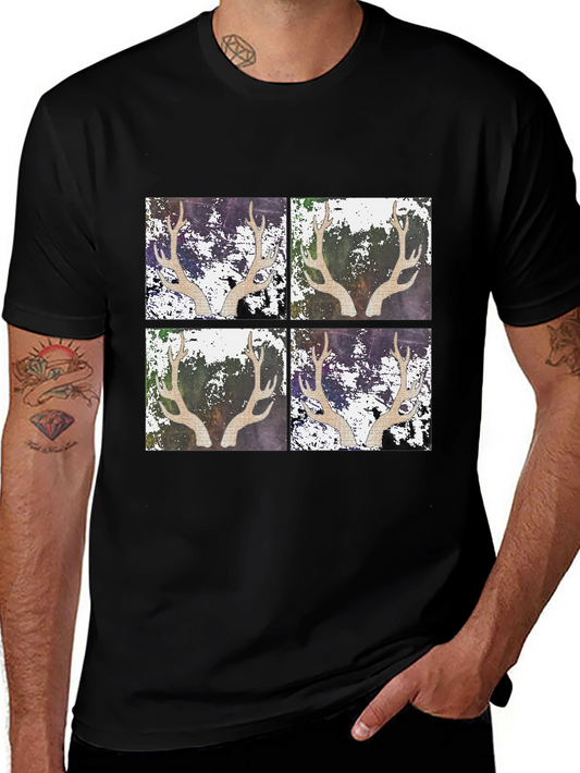 Antler Art Black T-Shirt