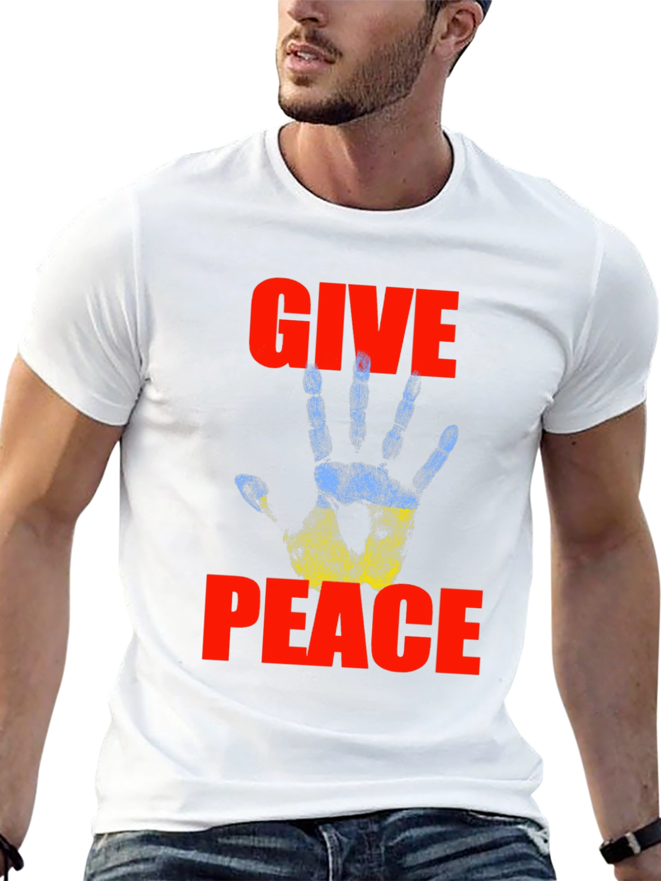 Ukraine Peace T-Shirt - Give Peace a Hand