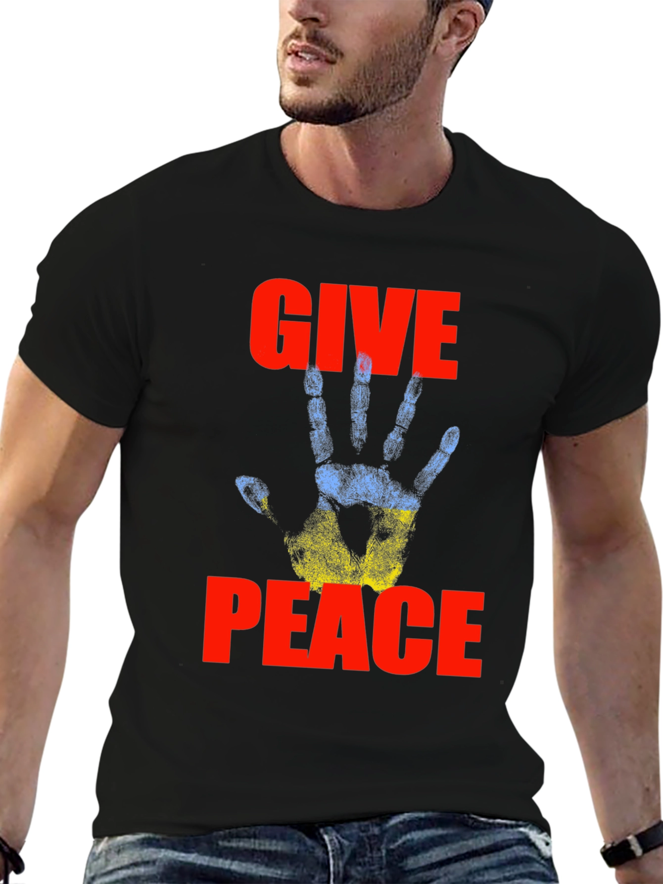 Ukraine Peace T-Shirt - Give Peace a Hand